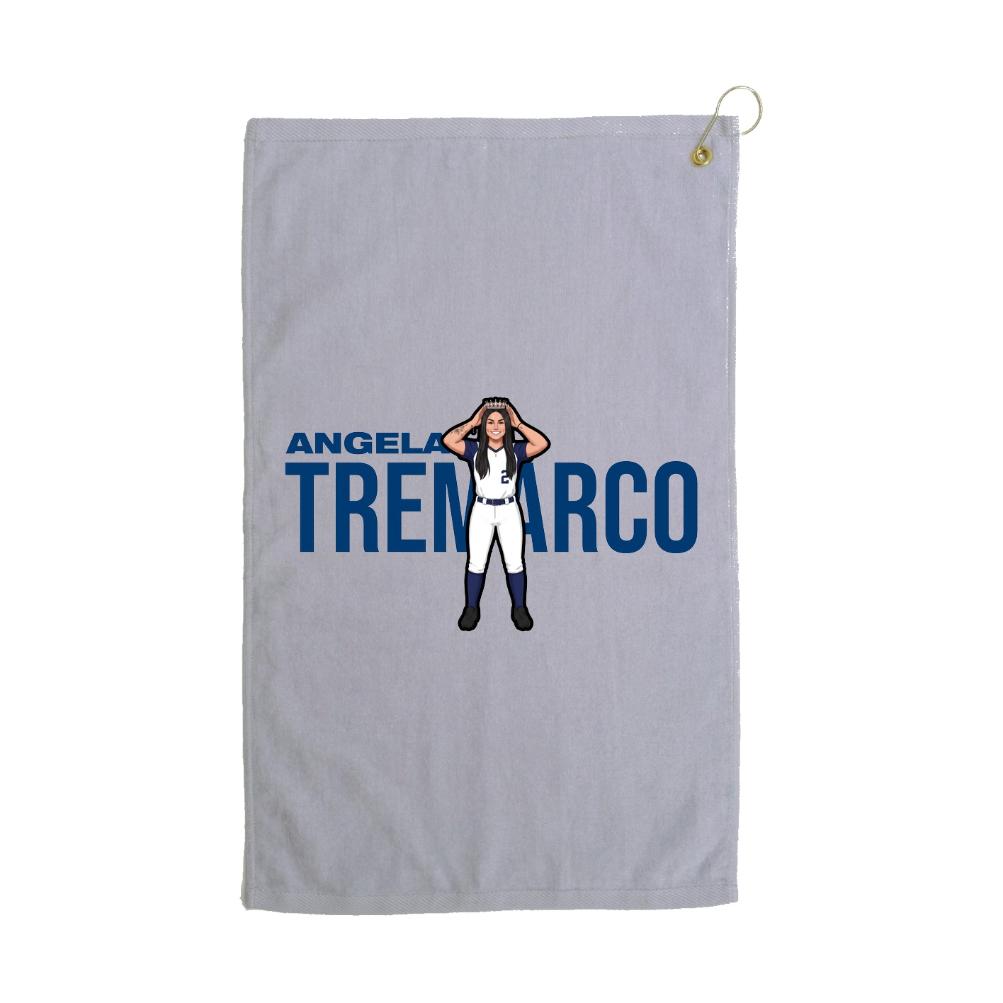Golf Towel — Player Name in Grey