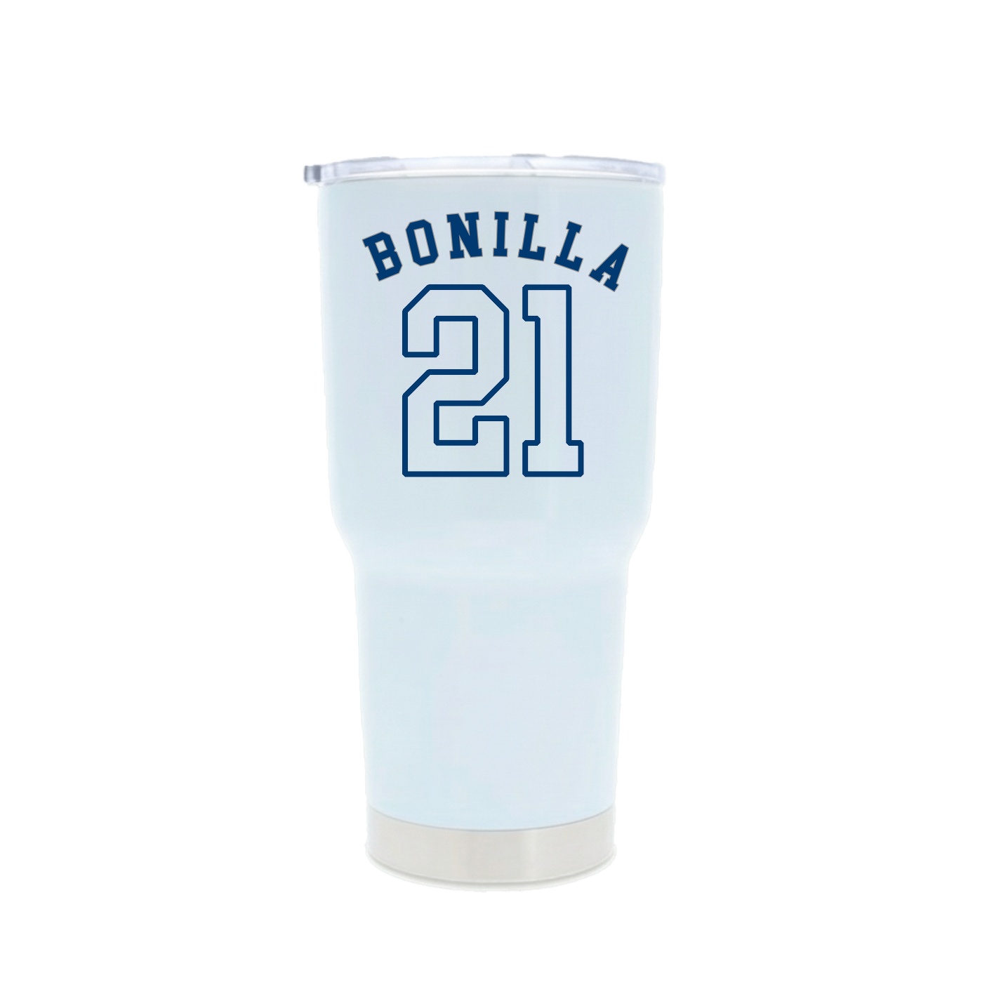 30oz Stainless Steel Tumbler — Shirsey Arch in White