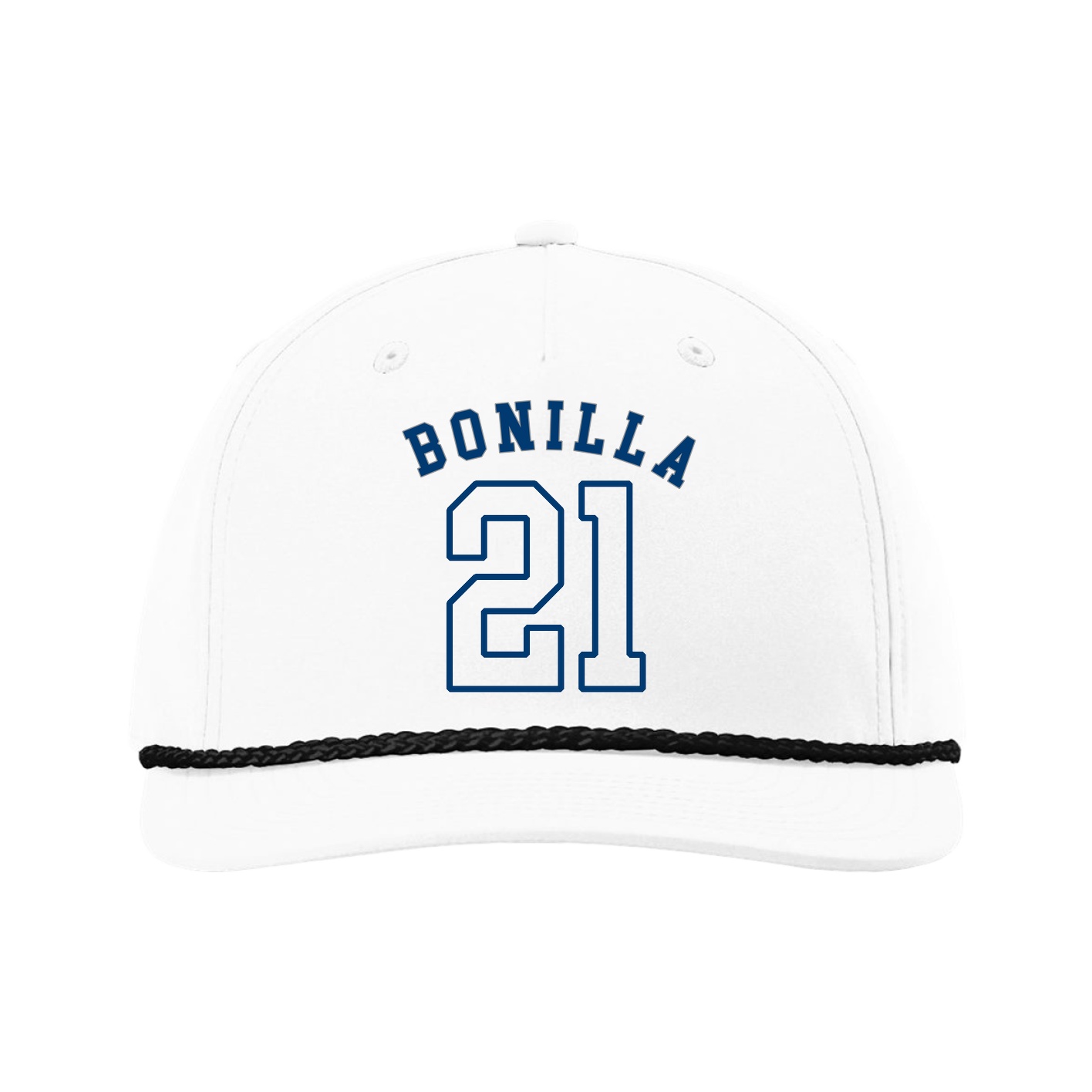 Five-Panel Classic Rope Cap — Shirsey Arch in White