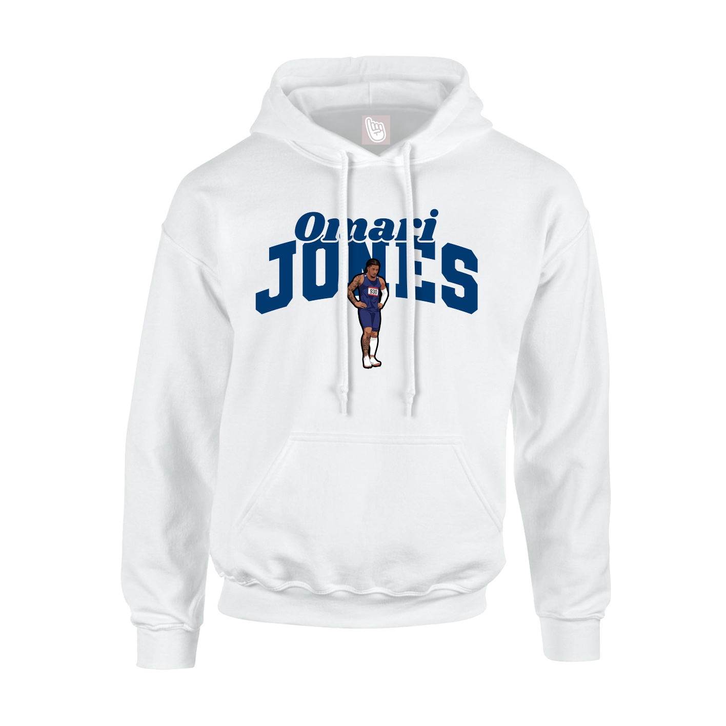 Hoodie — Signature Arch in White