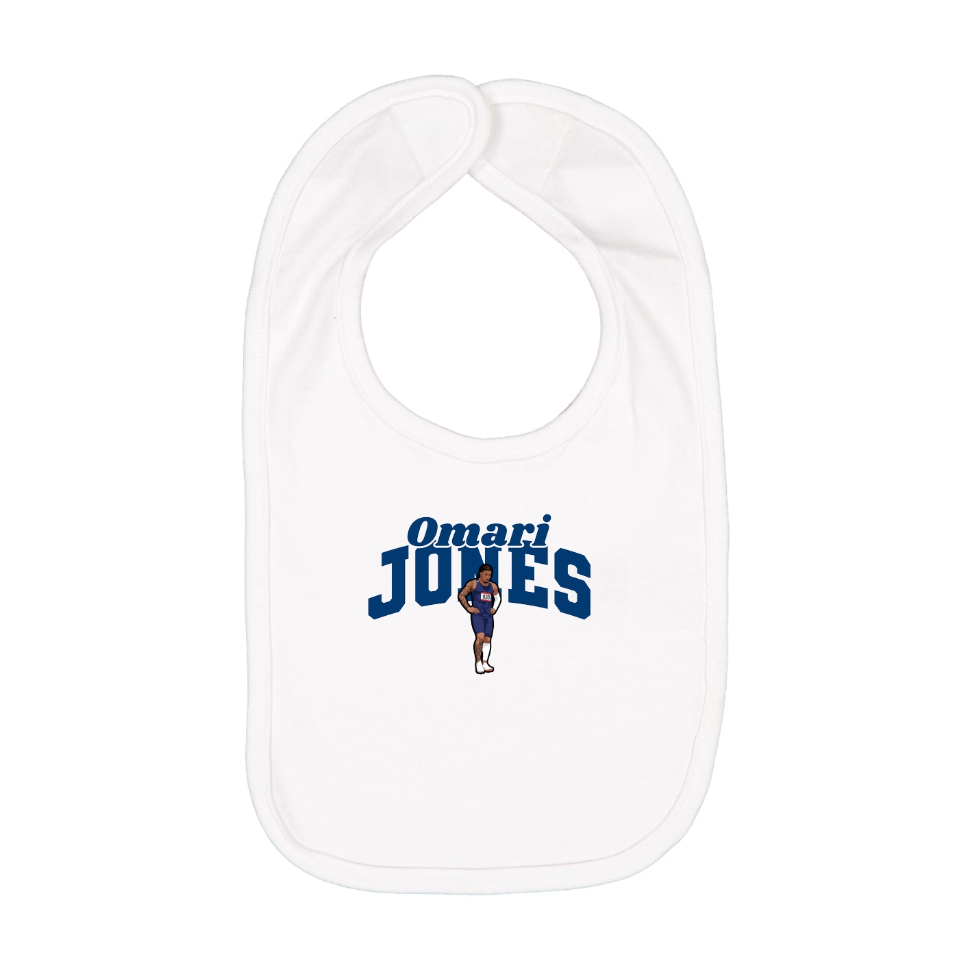 Infant Bib — Signature Arch in White