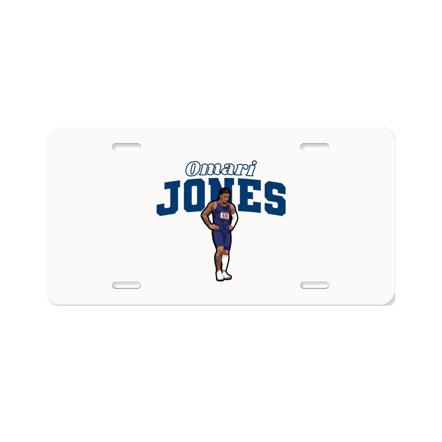 License Plate — Name Arch in Classic