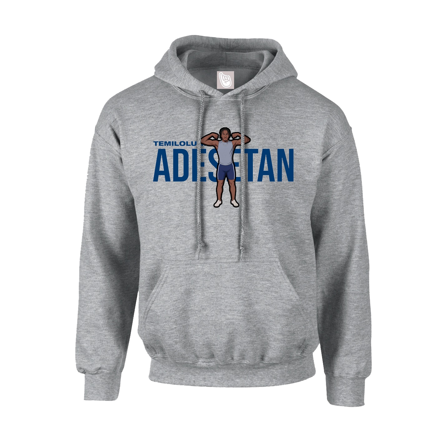 Youth Hoodie — Player Name in Grey