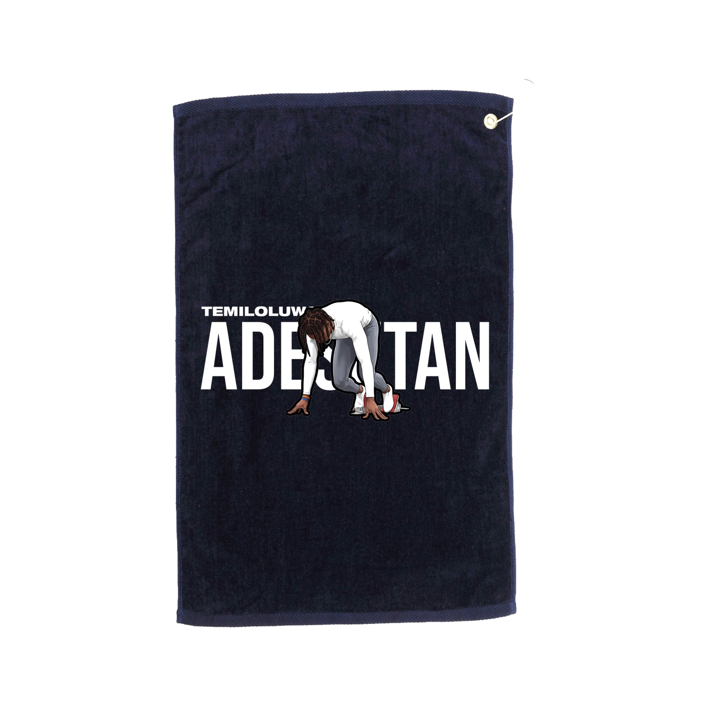 Golf Towel — Player Name in Navy