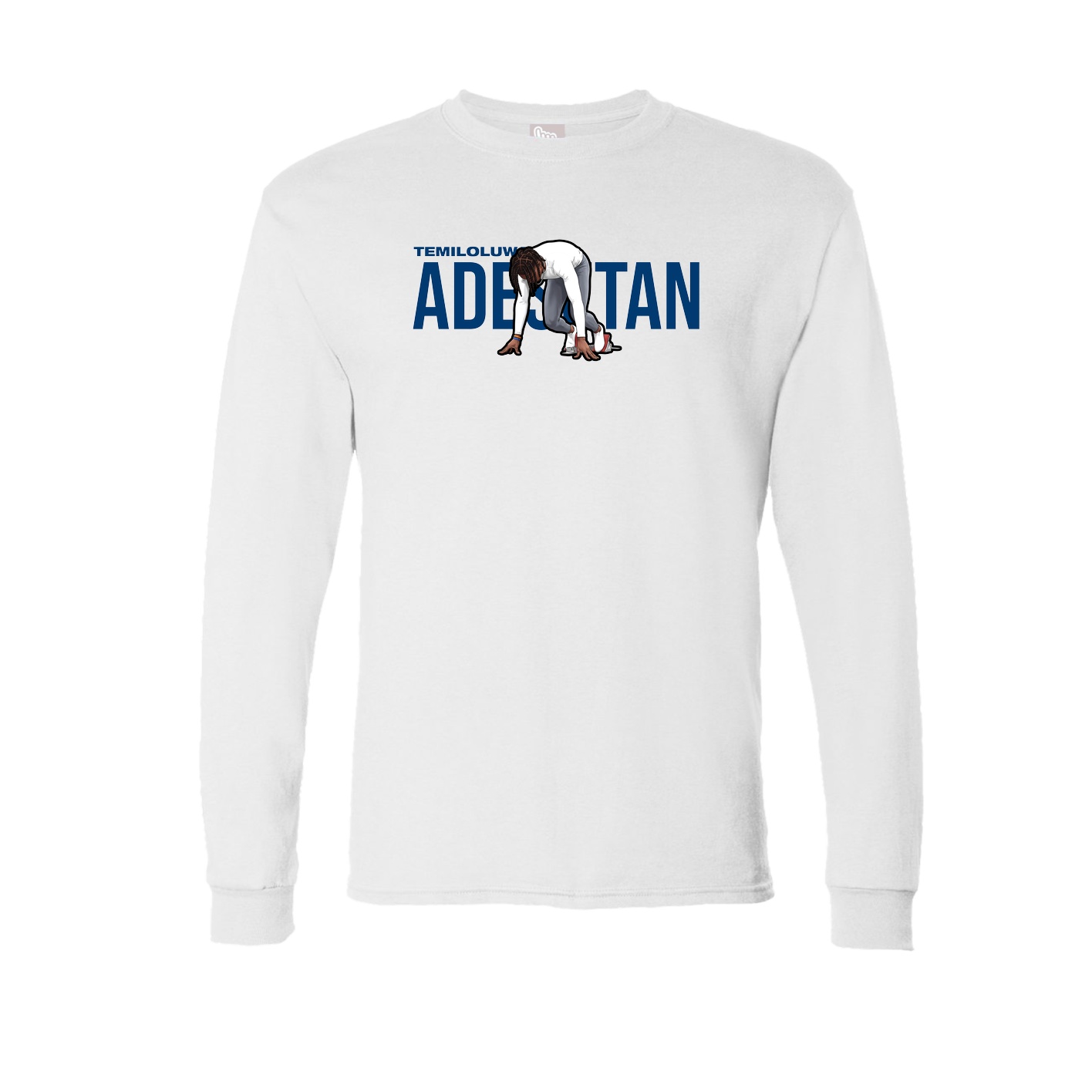 Long Sleeve Tee — Player Name in White