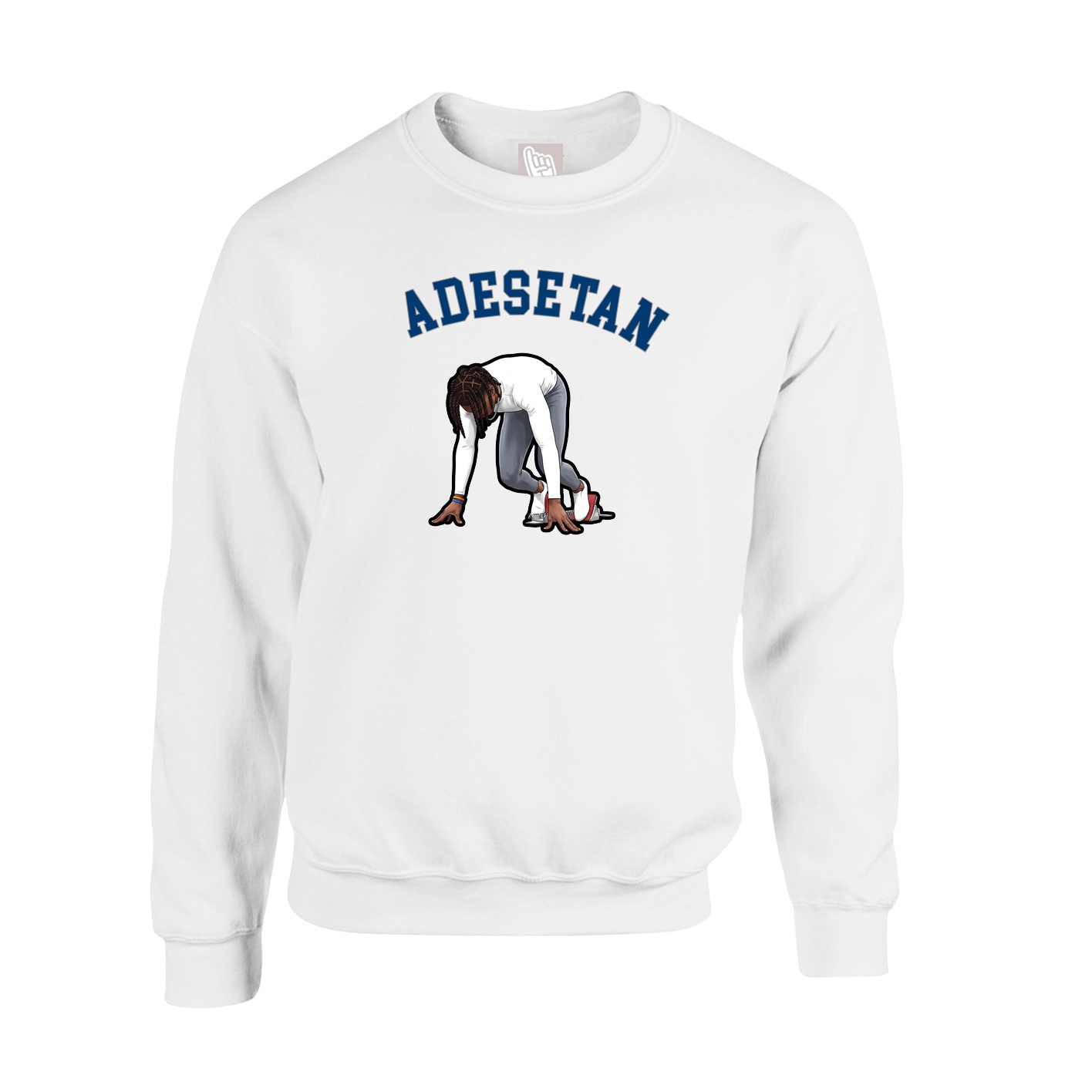 Fleece Crew — Shirsey Arch in White
