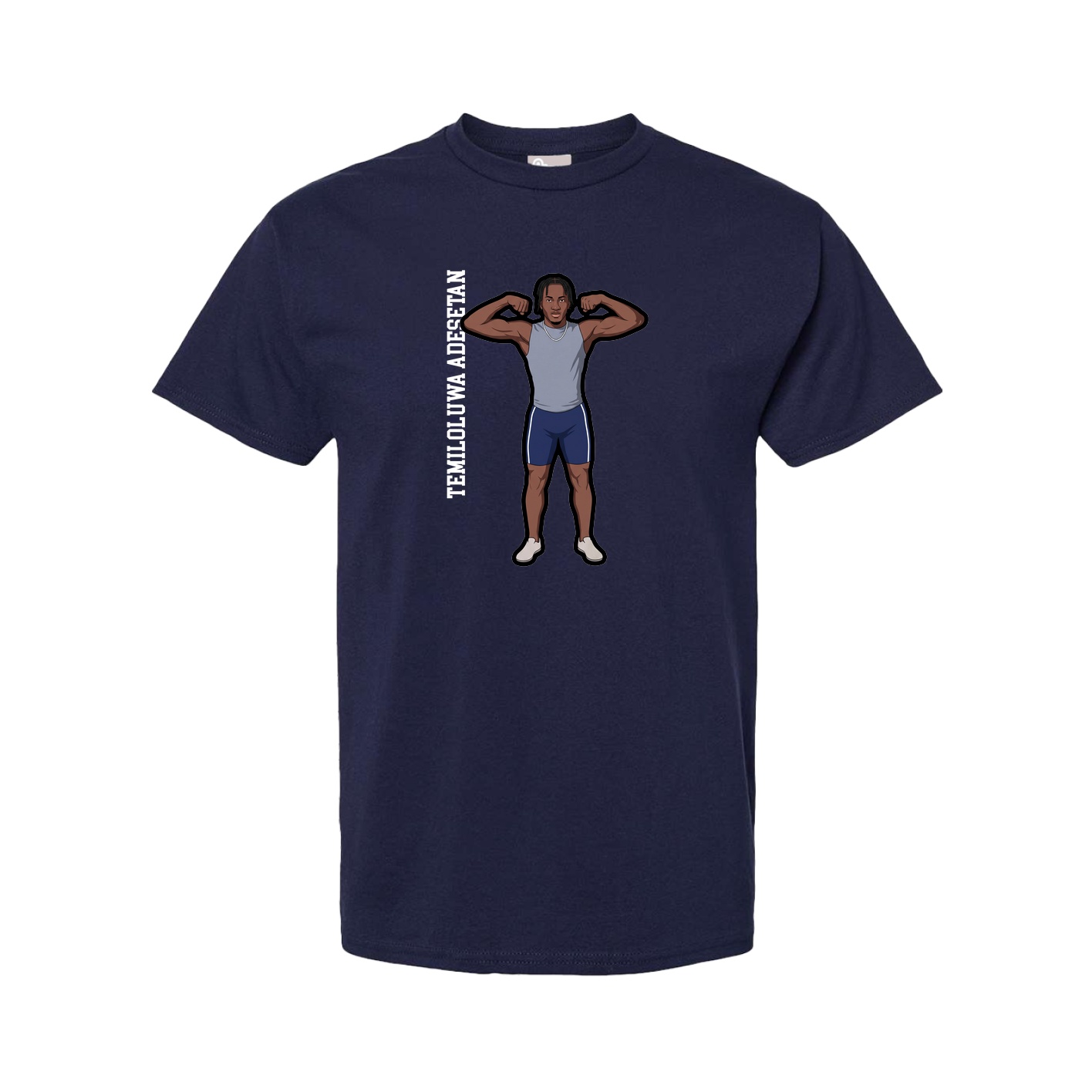 Tee — Name Vertical in Navy