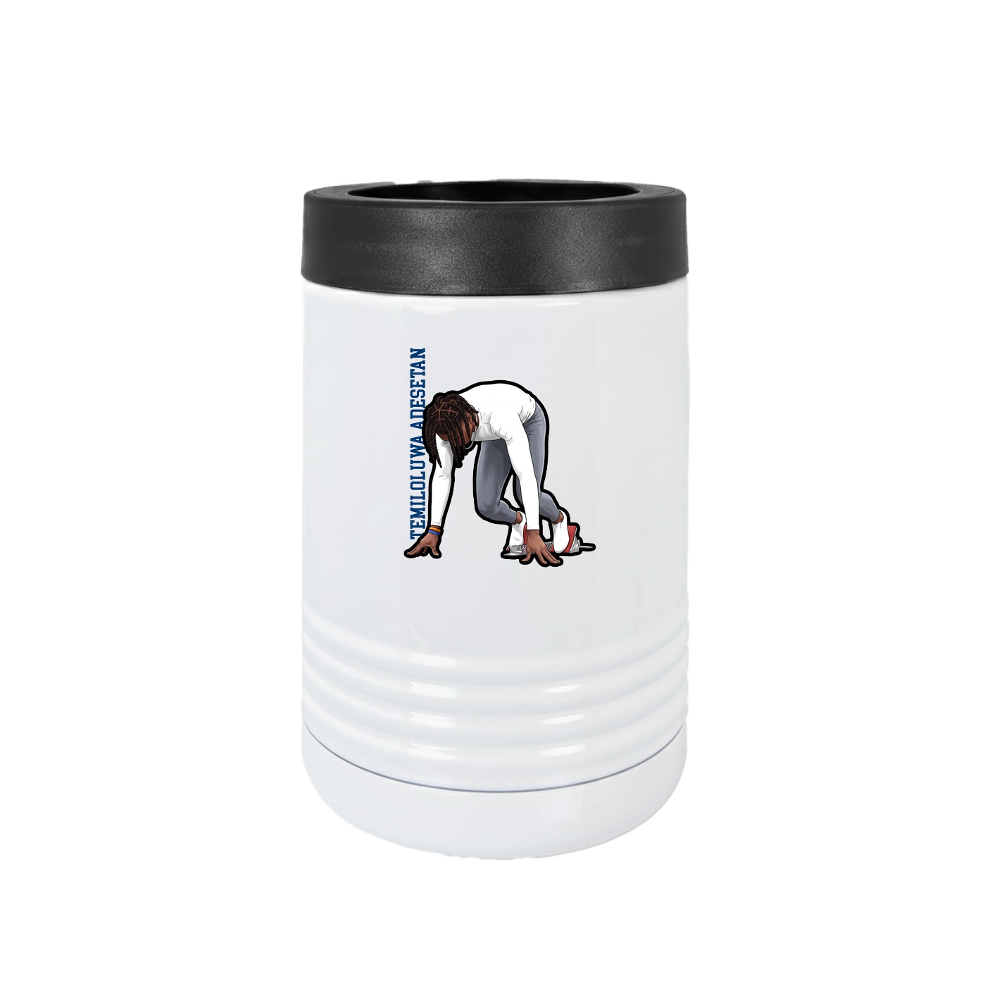 Beverage Holder — Name Vertical in White