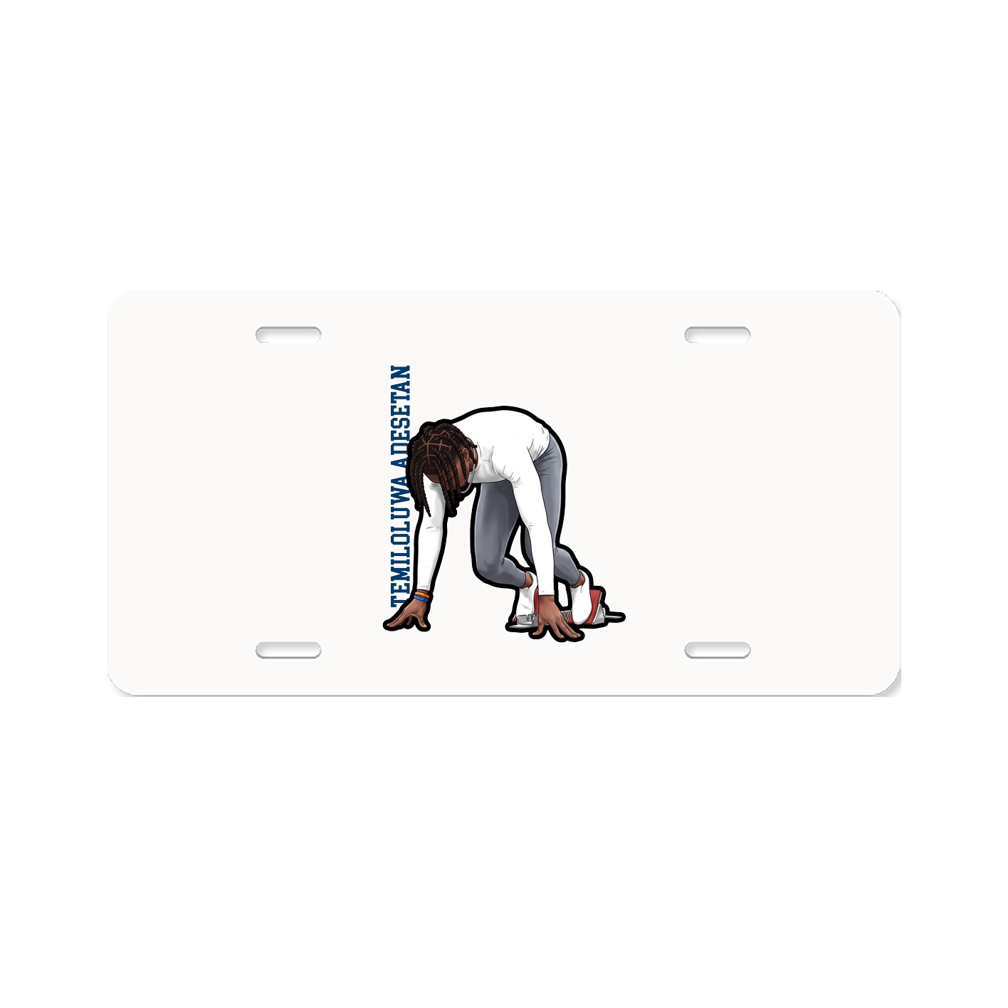License Plate — Name Vertical in Classic