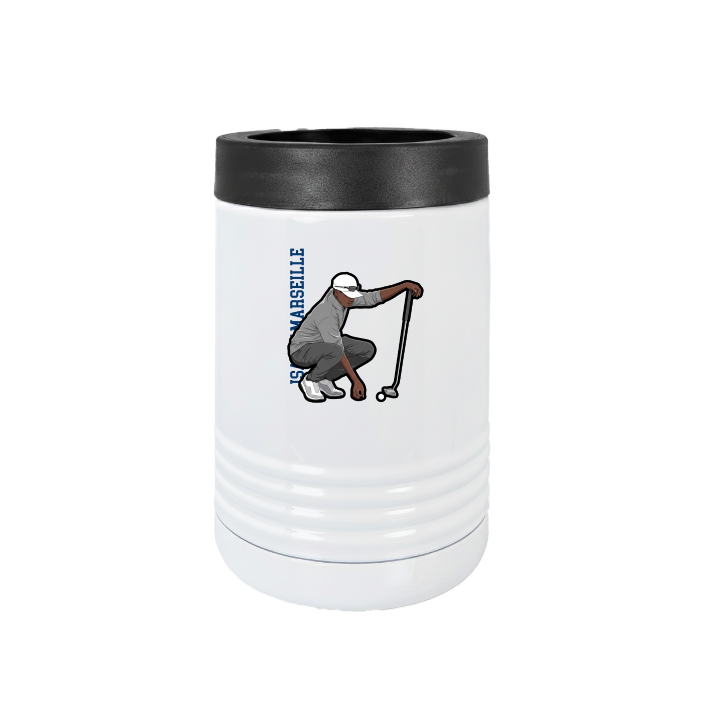 Beverage Holder — Name Vertical in White