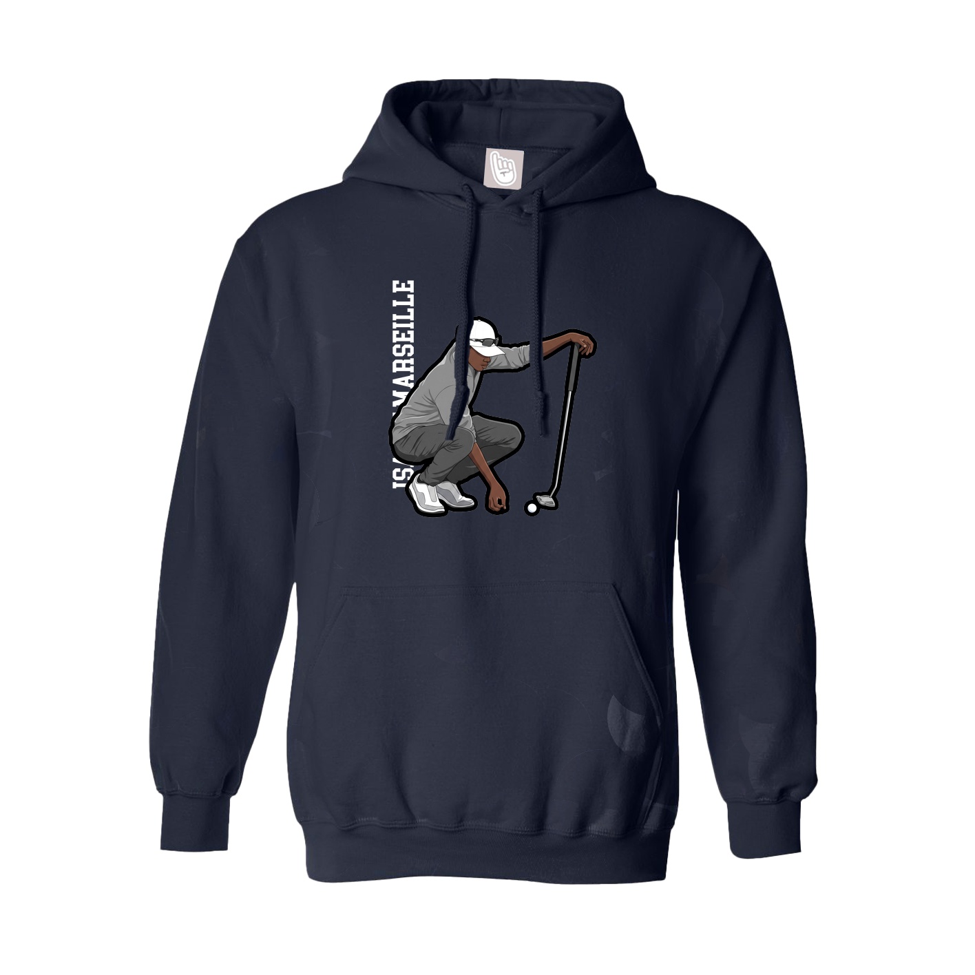 Youth Hoodie — Name Vertical in Navy