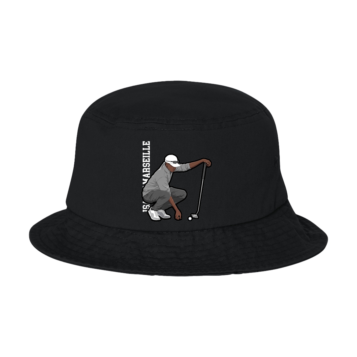 Bucket Cap — Name Vertical in Black