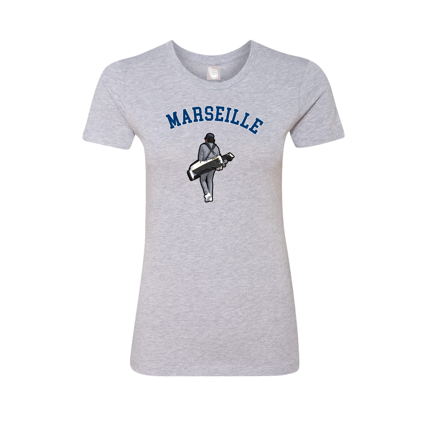 Fitted Women's Tee — Shirsey Arch in Grey