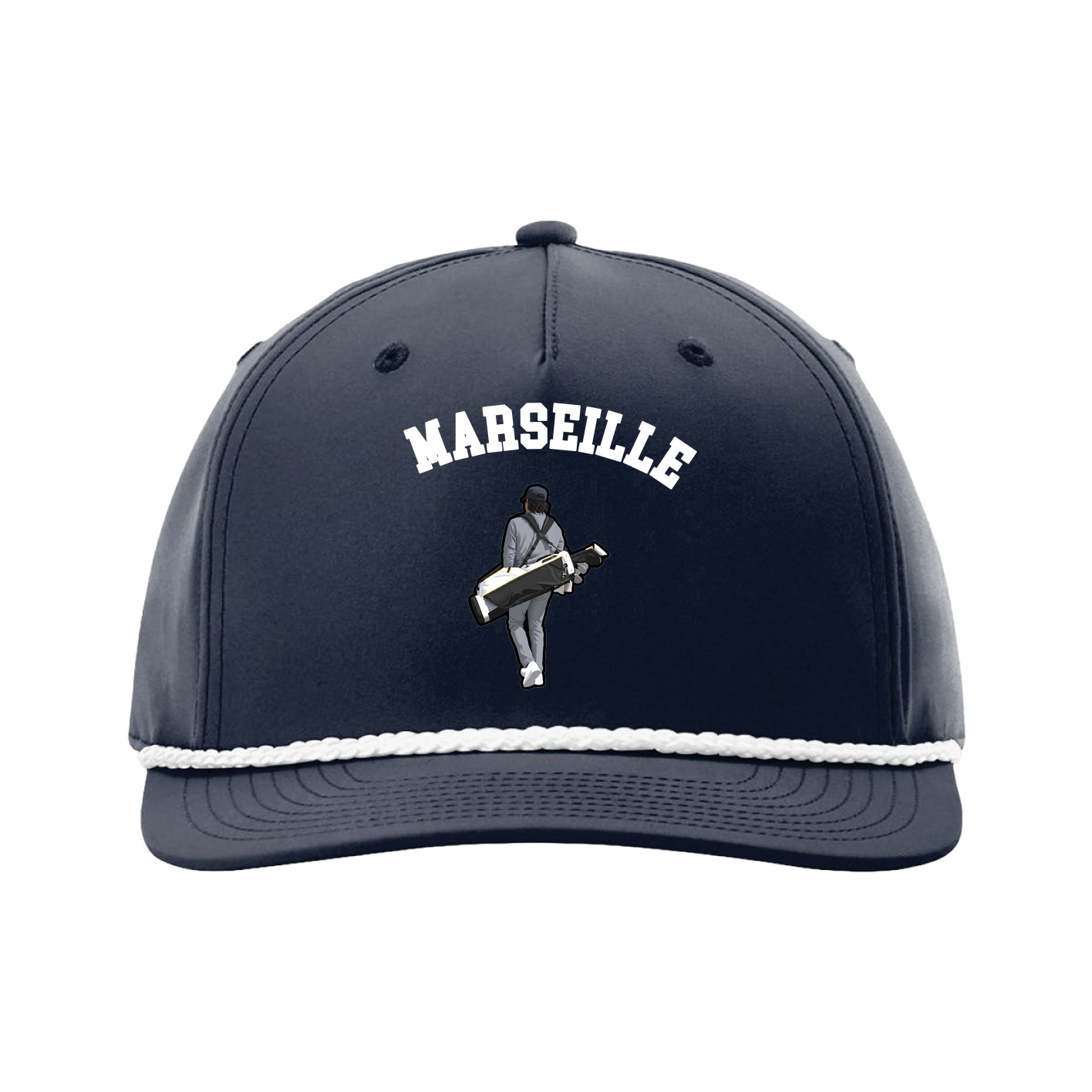 Five-Panel Classic Rope Cap — Shirsey Arch in Navy