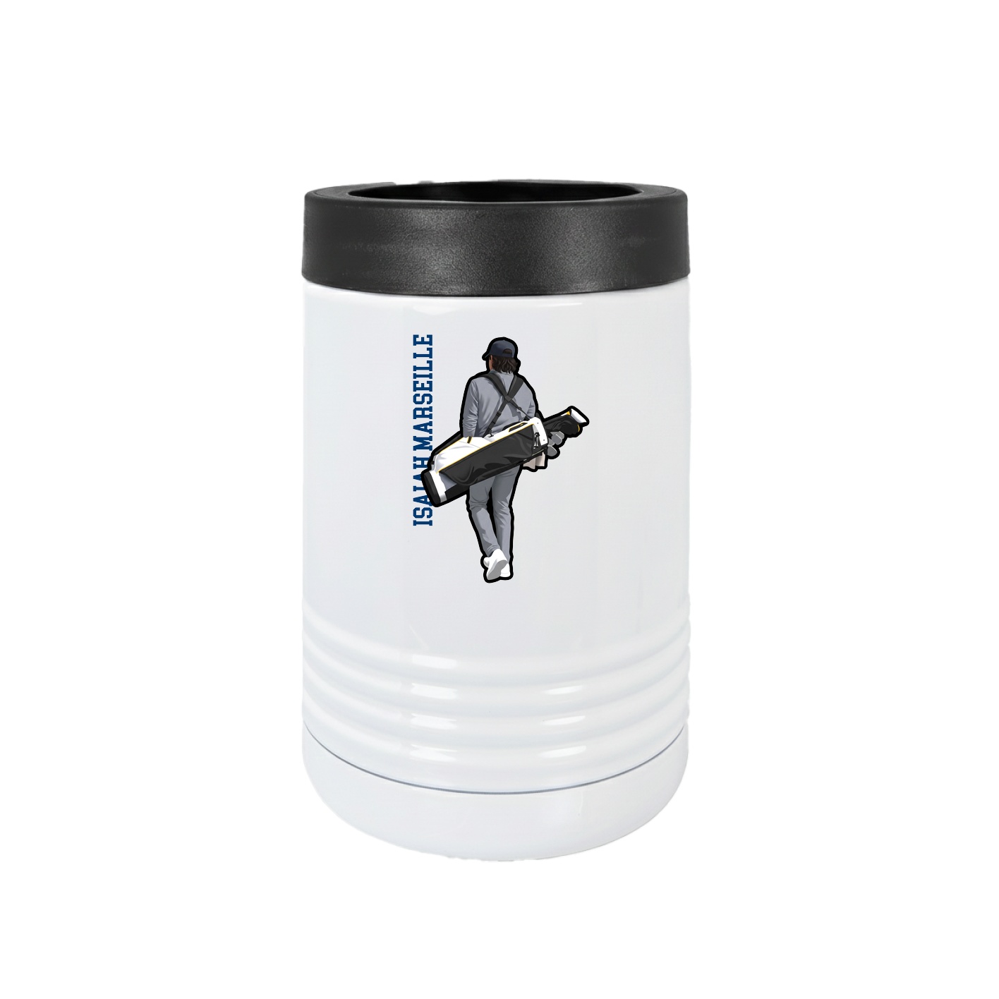 Beverage Holder — Name Vertical in White