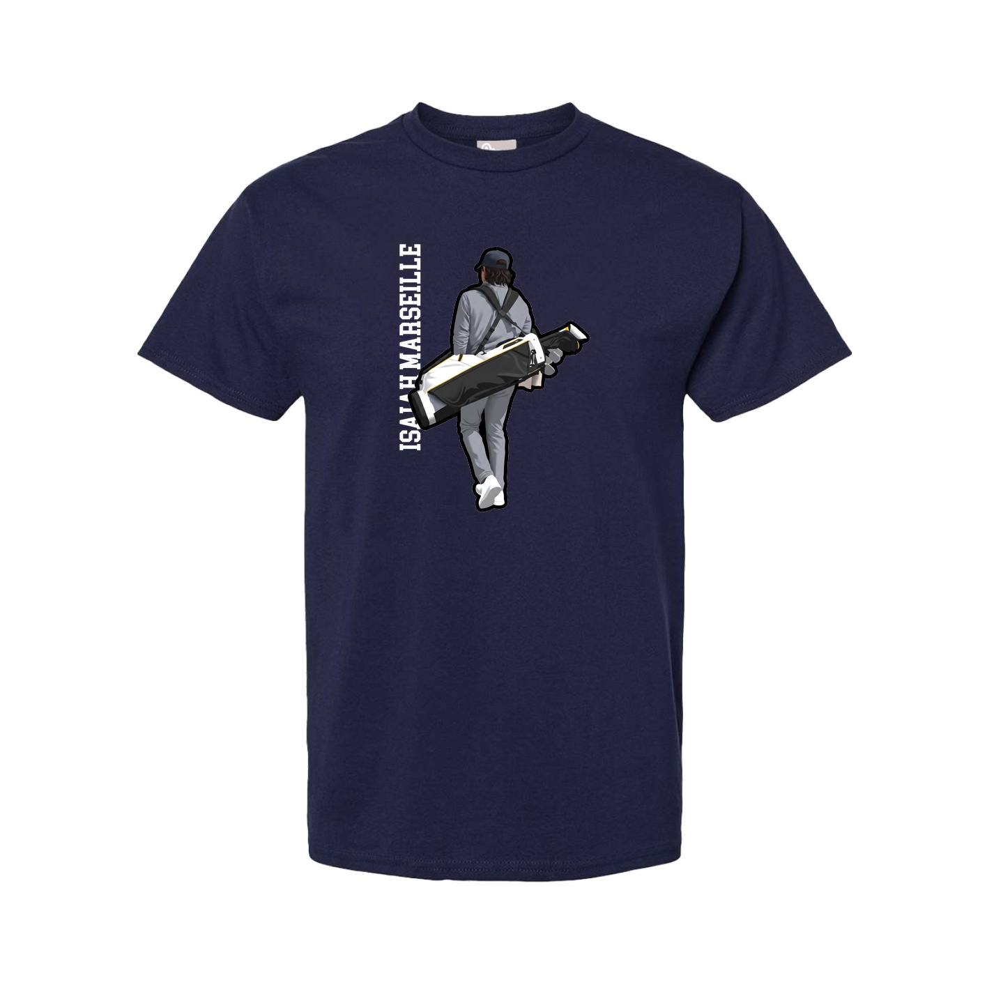 Tee — Name Vertical in Navy