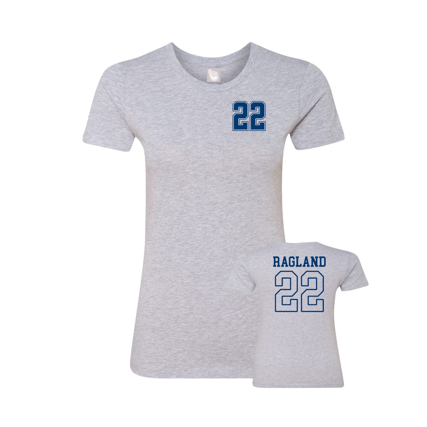 Womens Tee — Chest Back in Grey