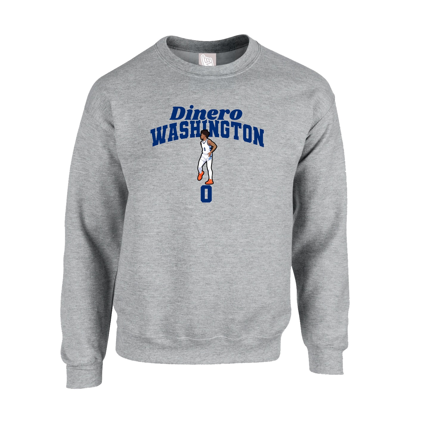 Fleece Crew — Signature Arch in Grey