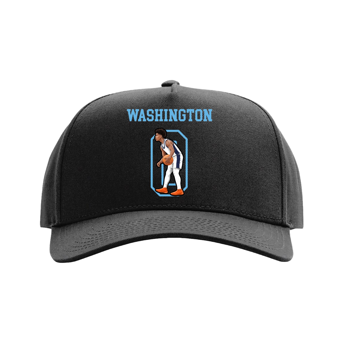 Full Fabric Five-Panel Champ Cap — Shirsey in Black