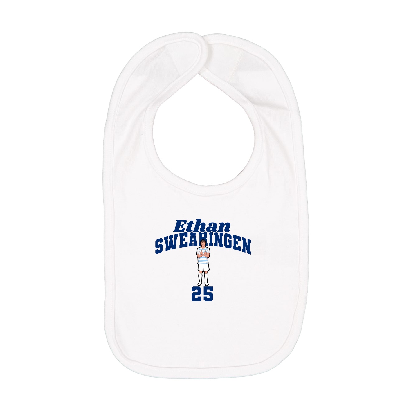 Infant Bib — Signature Arch in White