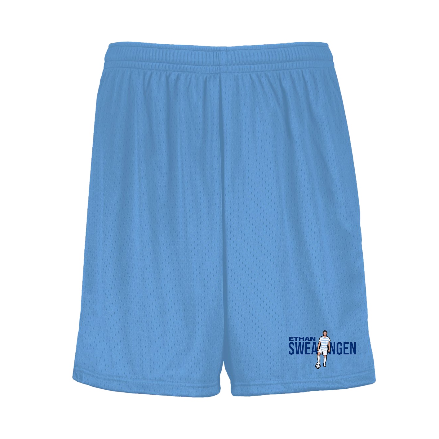 Shorts — Player Name in Light Blue