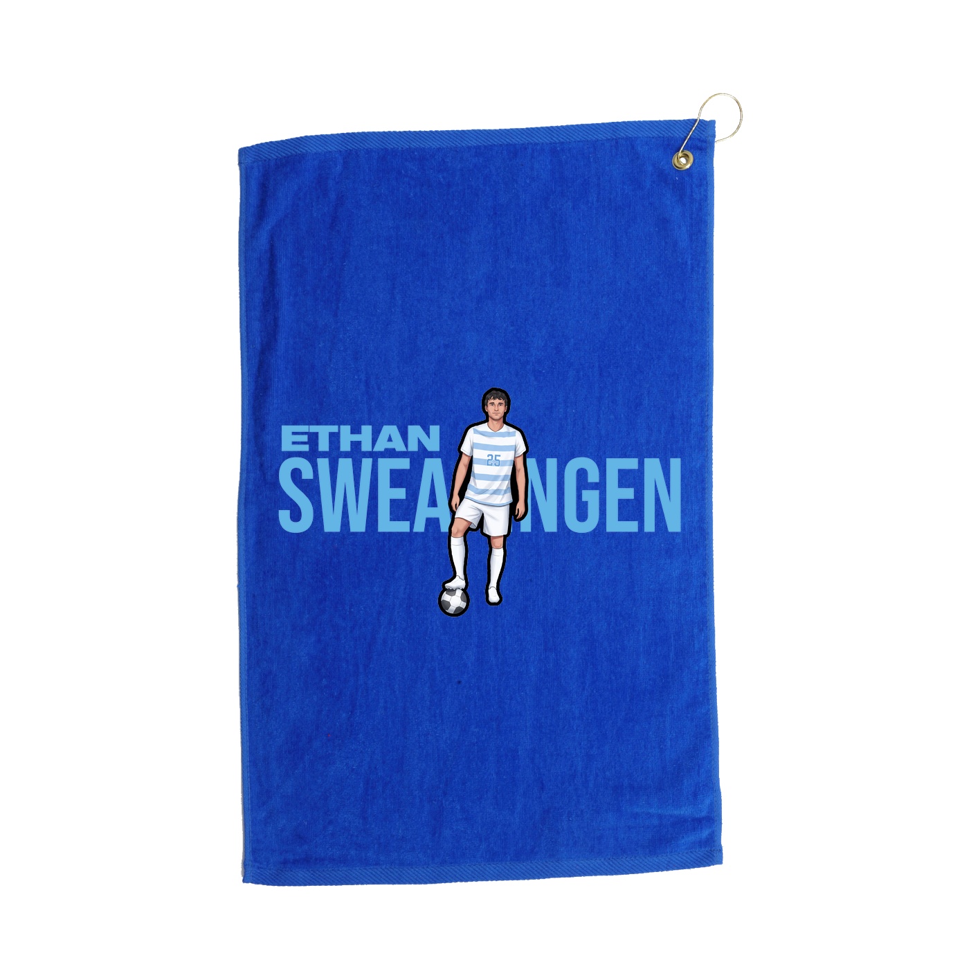 Golf Towel — Player Name in Royal