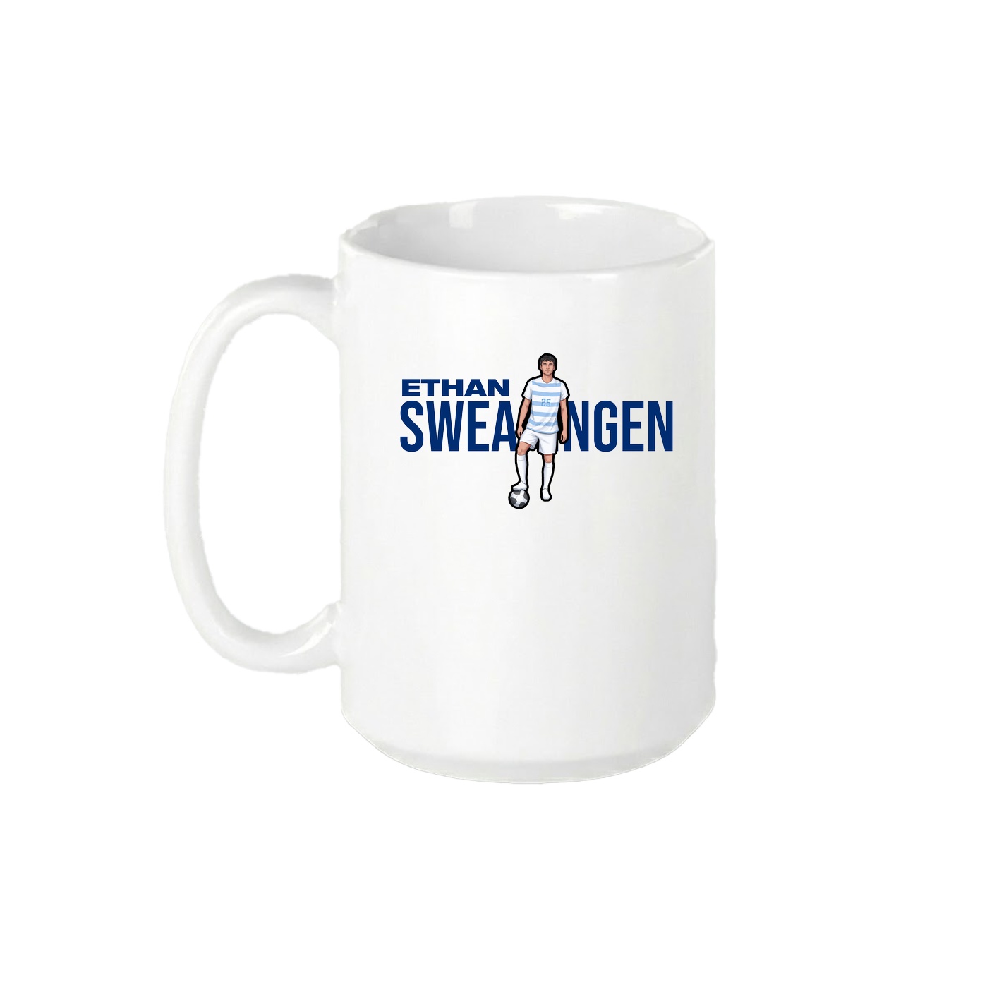 15oz Coffee Mug — Player Name in White