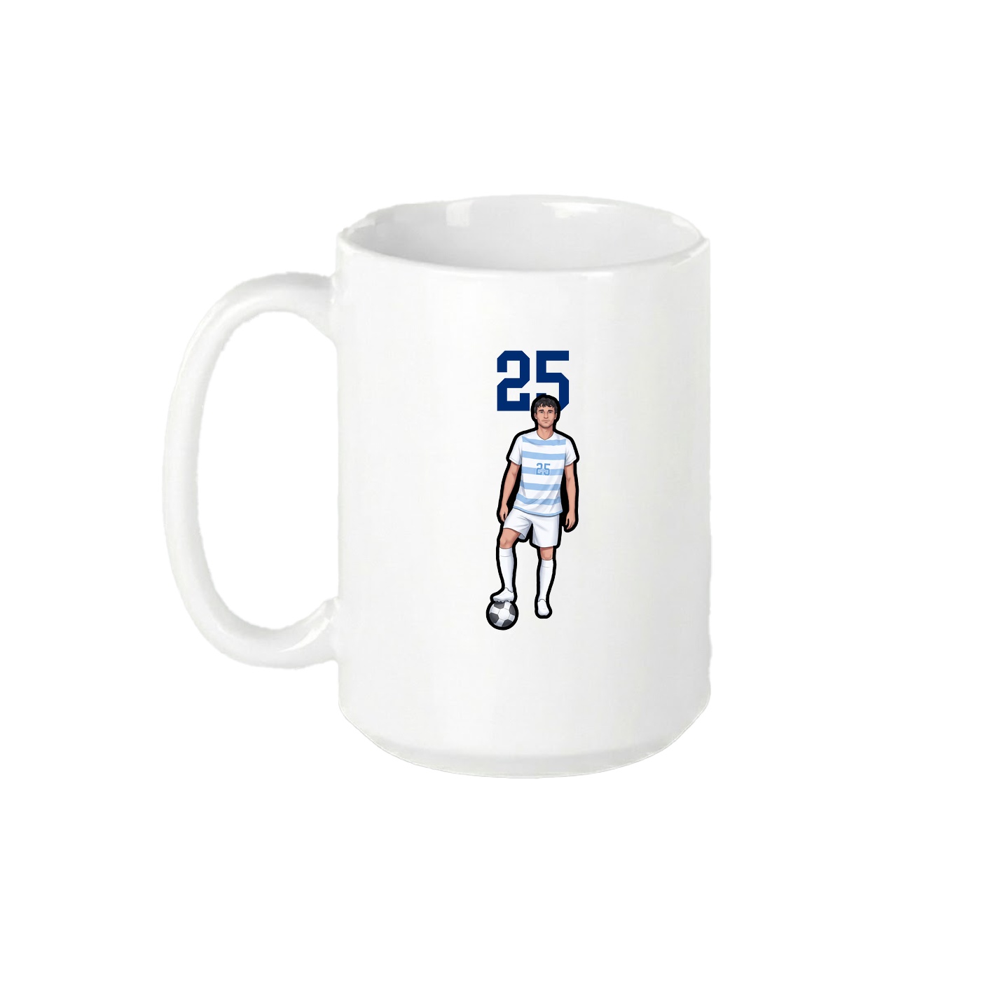 15oz Coffee Mug — Number Top in White