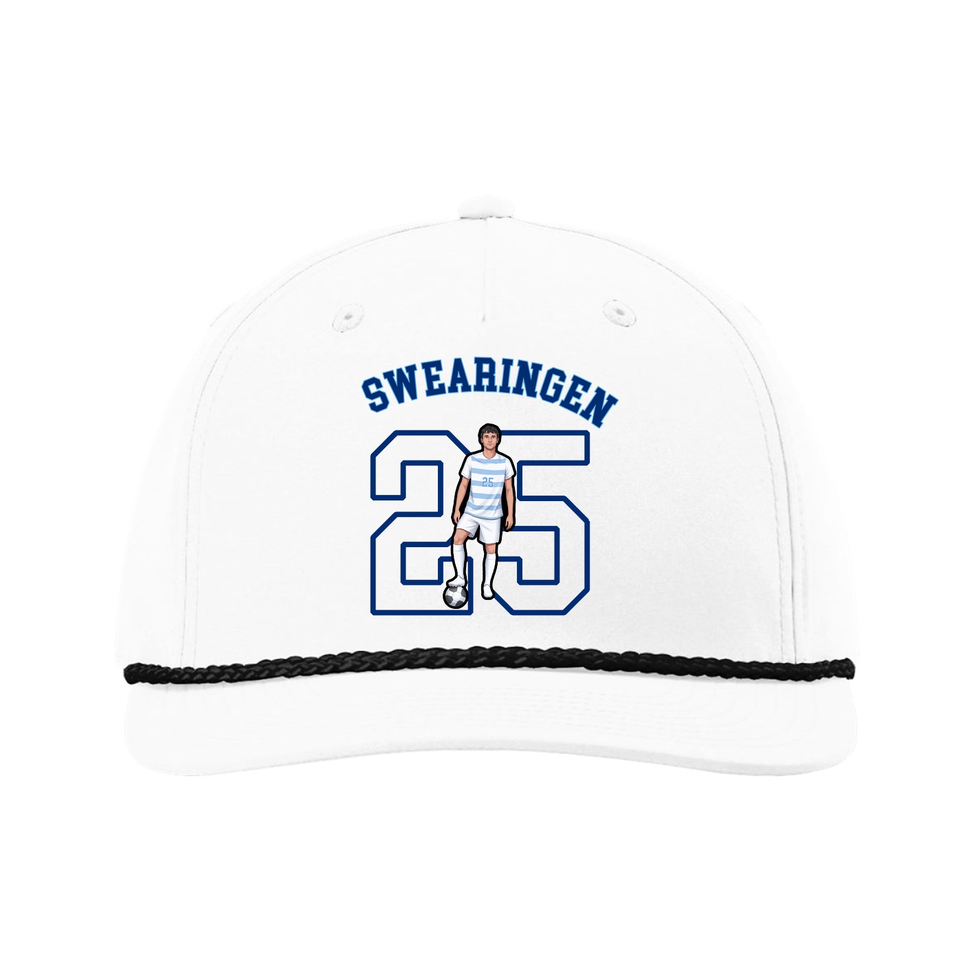 Five-Panel Classic Rope Cap — Shirsey Arch in White