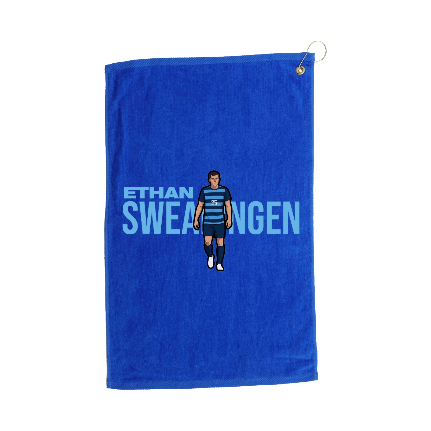 Golf Towel — Player Name in Royal