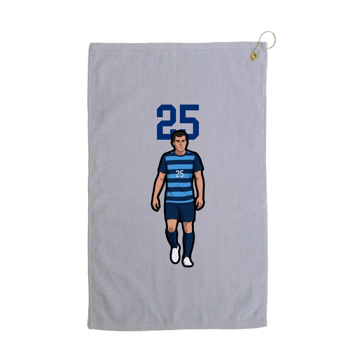 Golf Towel — Number Top in Grey
