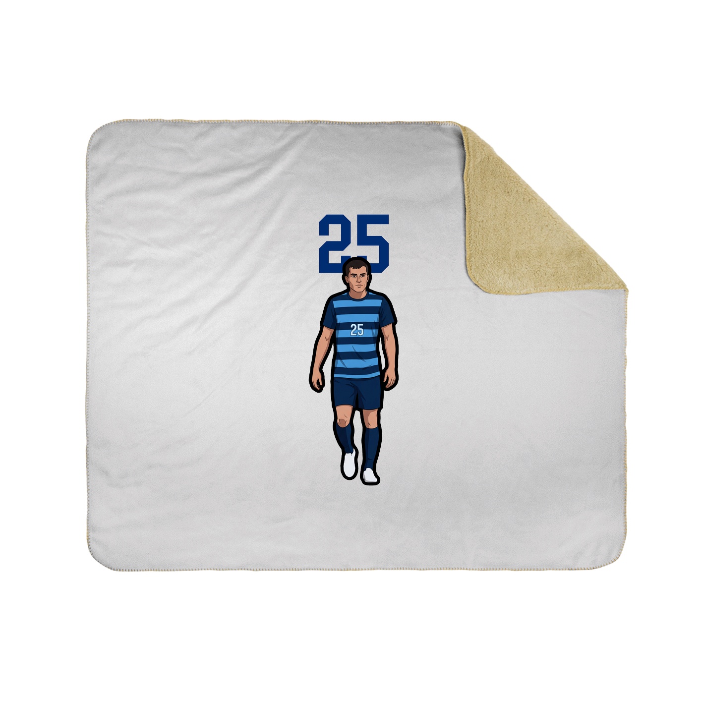 Throw Blanket — Number Top in White