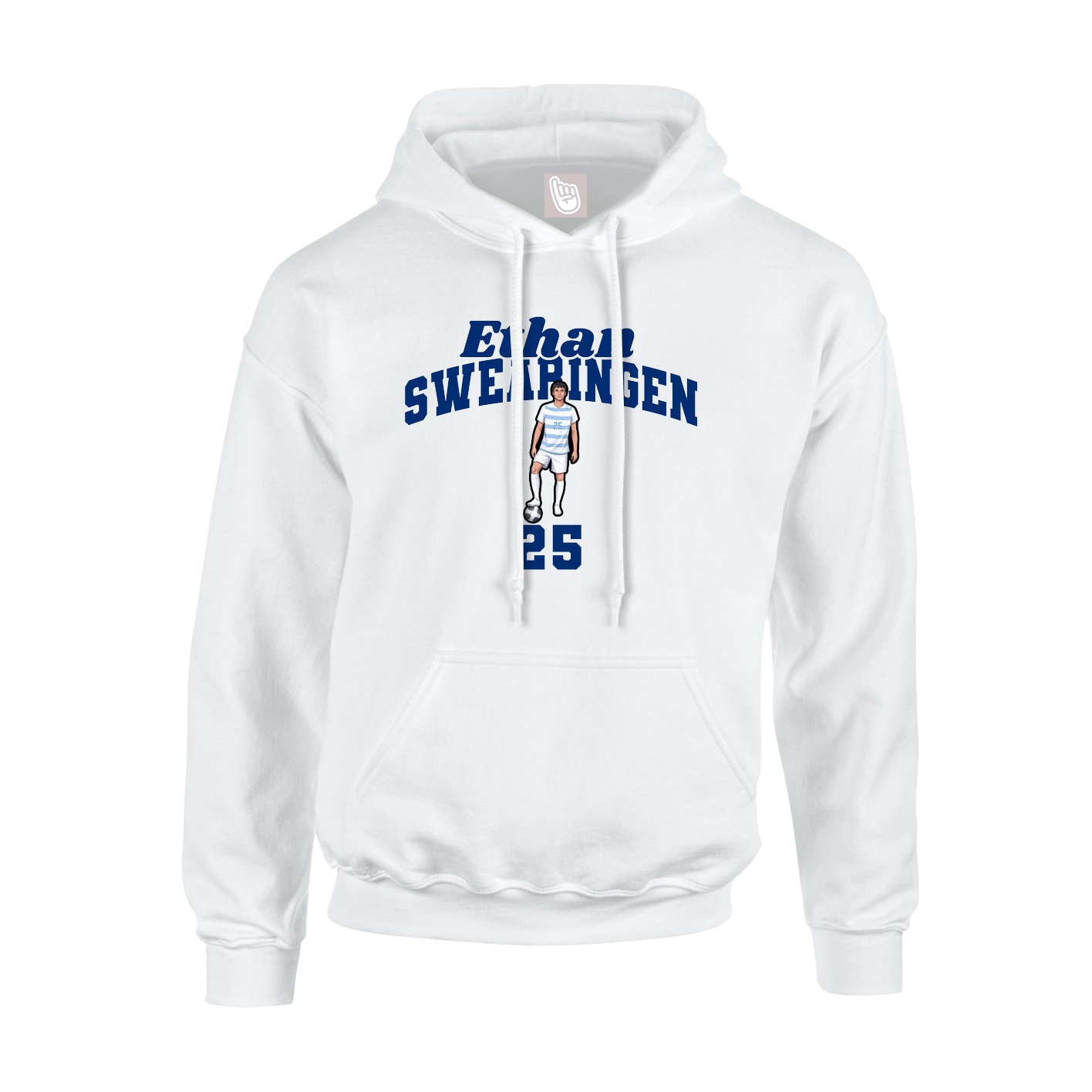 Hoodie — Signature Arch in White