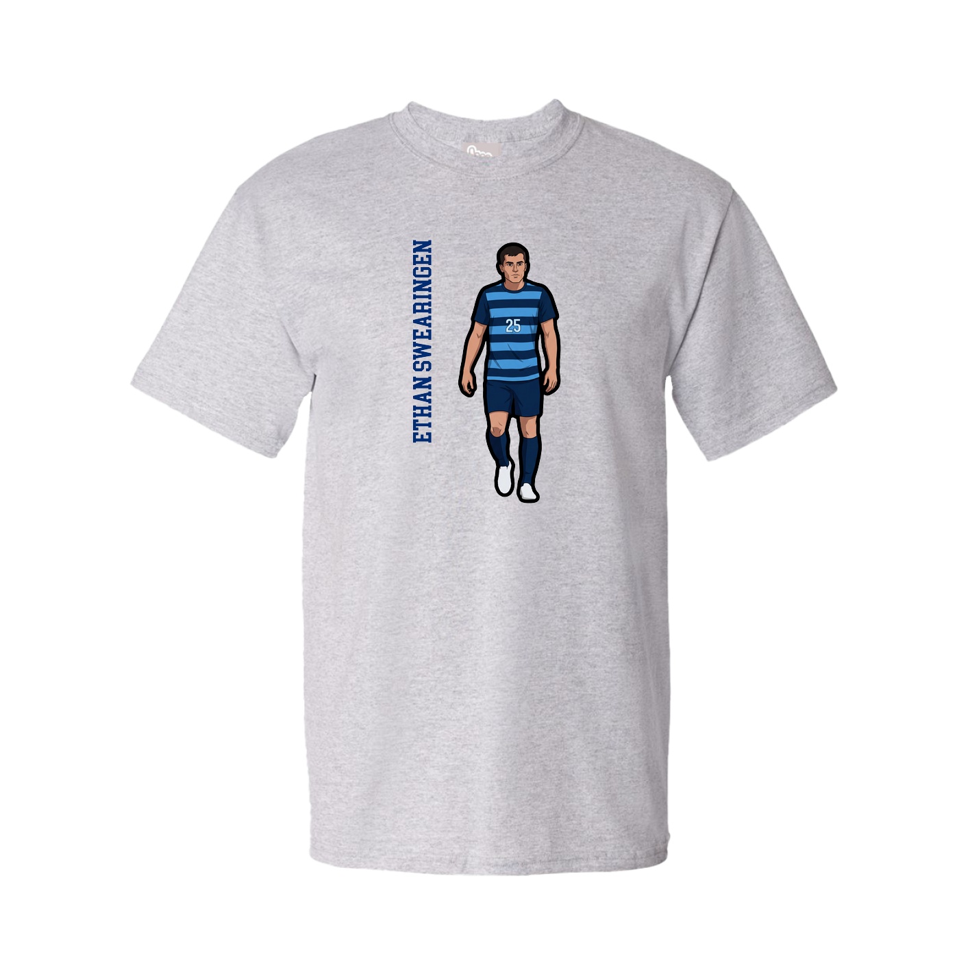 Tee — Name Vertical in Grey