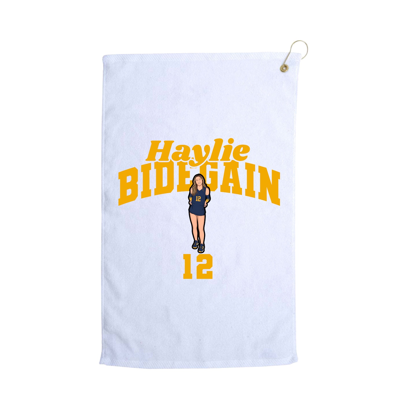 Golf Towel — Signature Arch in White
