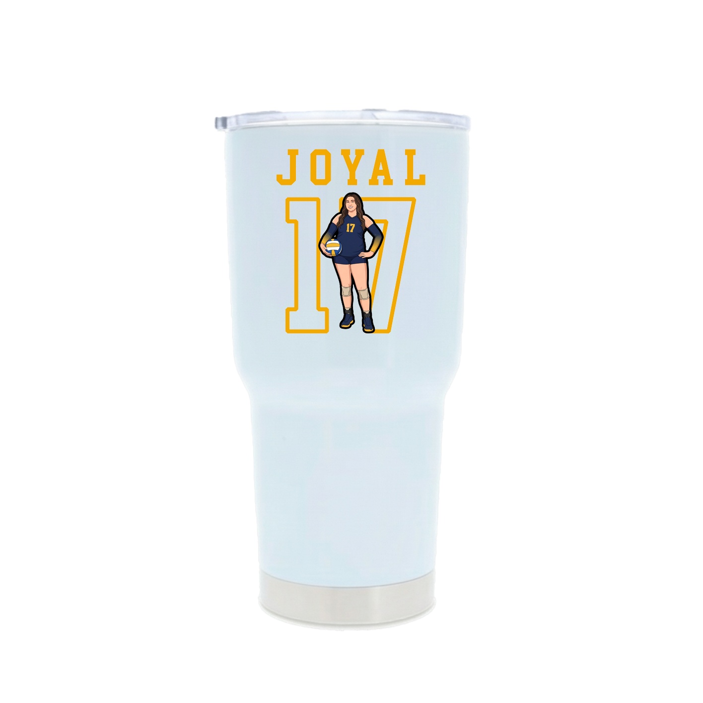 30oz Stainless Steel Tumbler — Shirsey in White