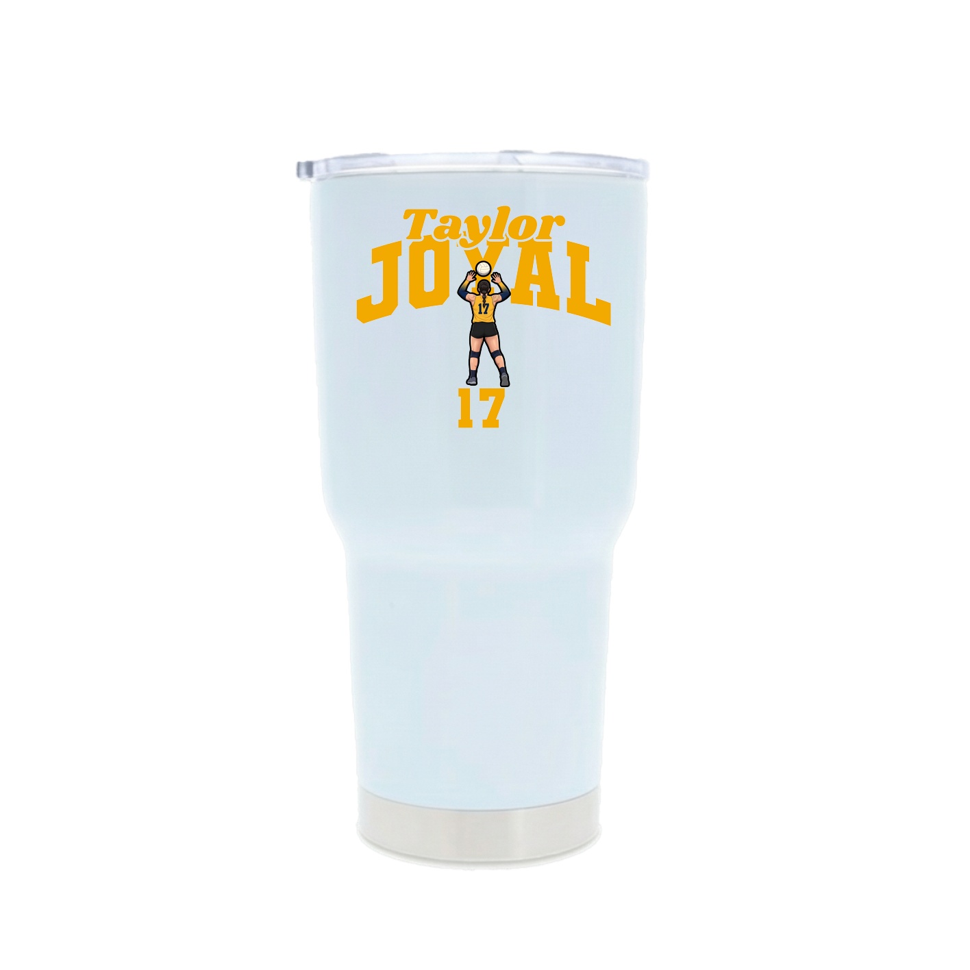 30oz Stainless Steel Tumbler — Signature Arch in White