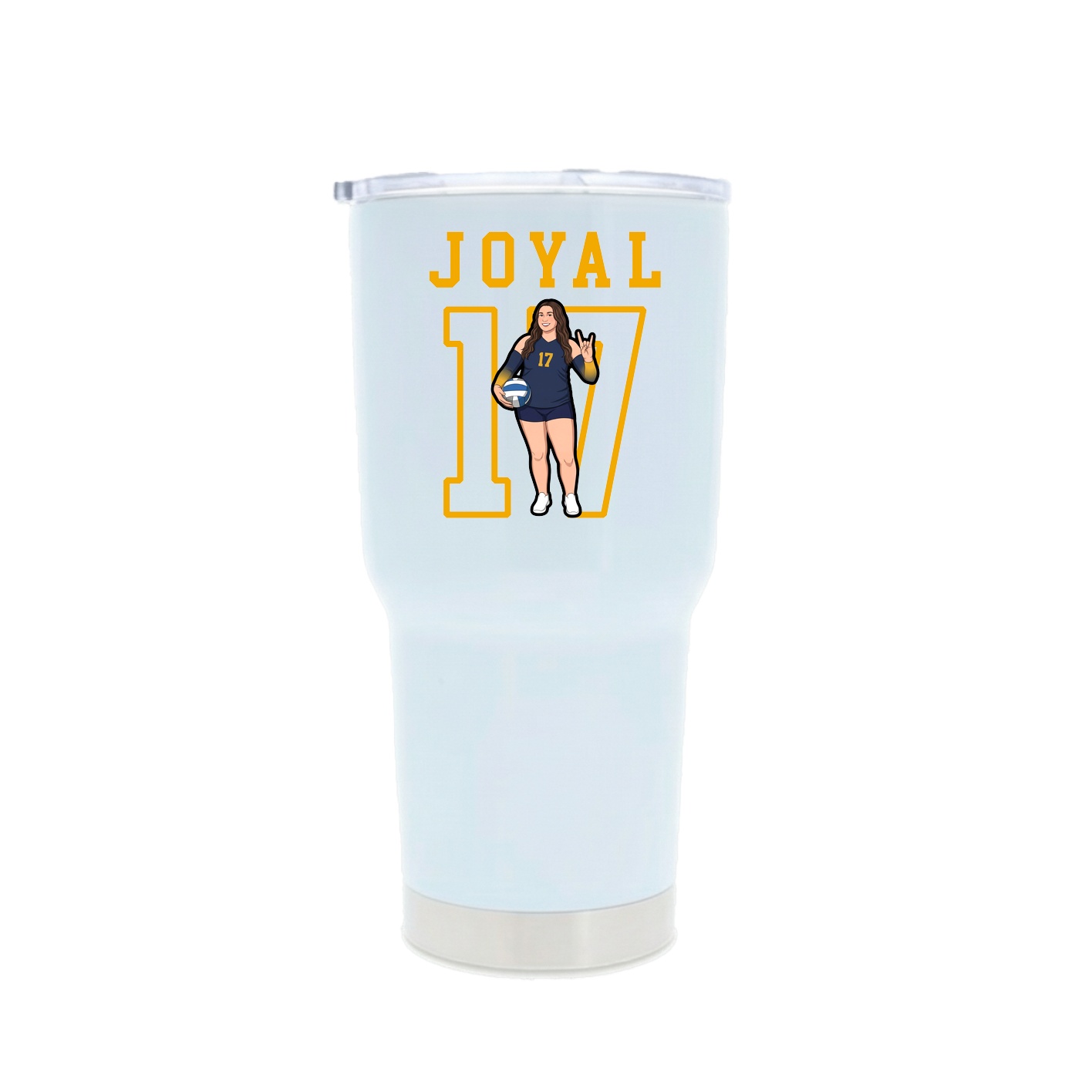 30oz Stainless Steel Tumbler — Shirsey in White