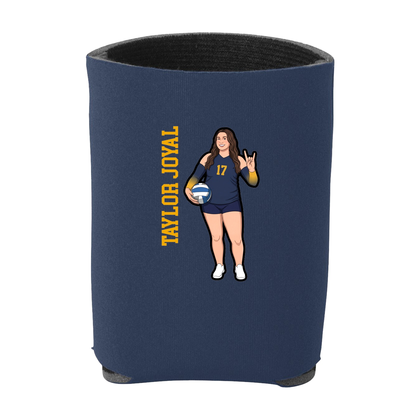 Can Holder — Name Vertical in Navy