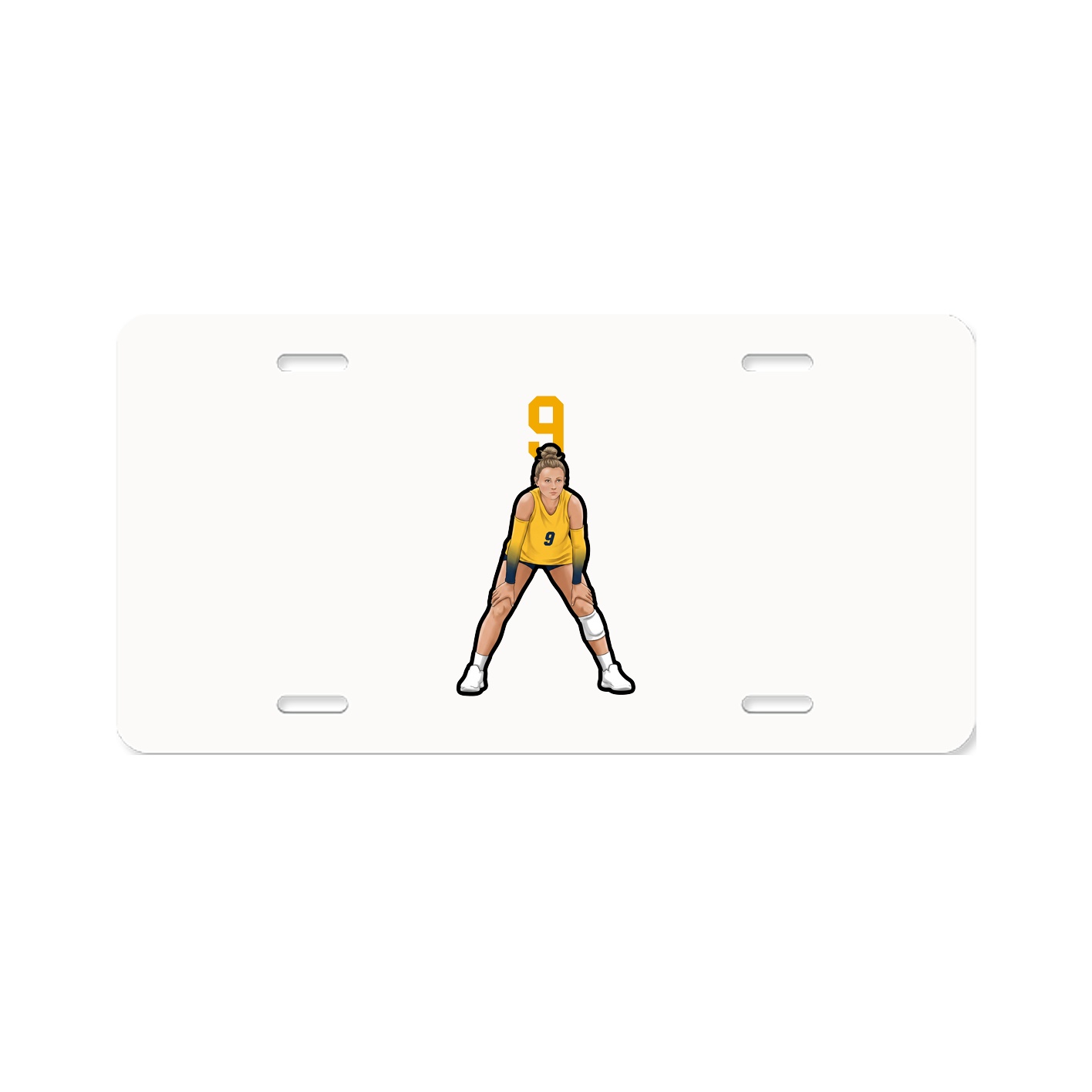 License Plate — Number Top in Classic