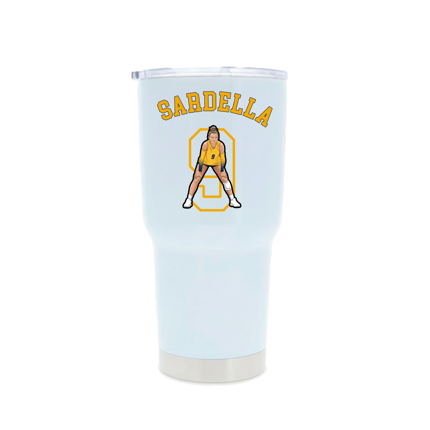 30oz Stainless Steel Tumbler — Shirsey Arch in White