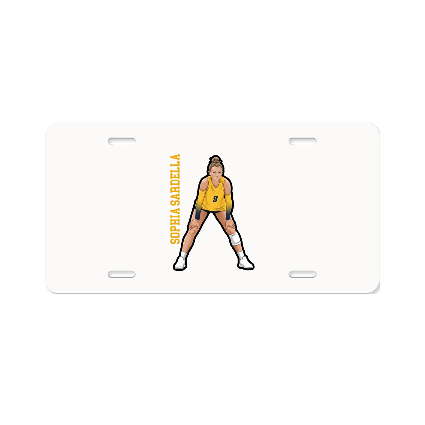 License Plate — Name Vertical in Classic