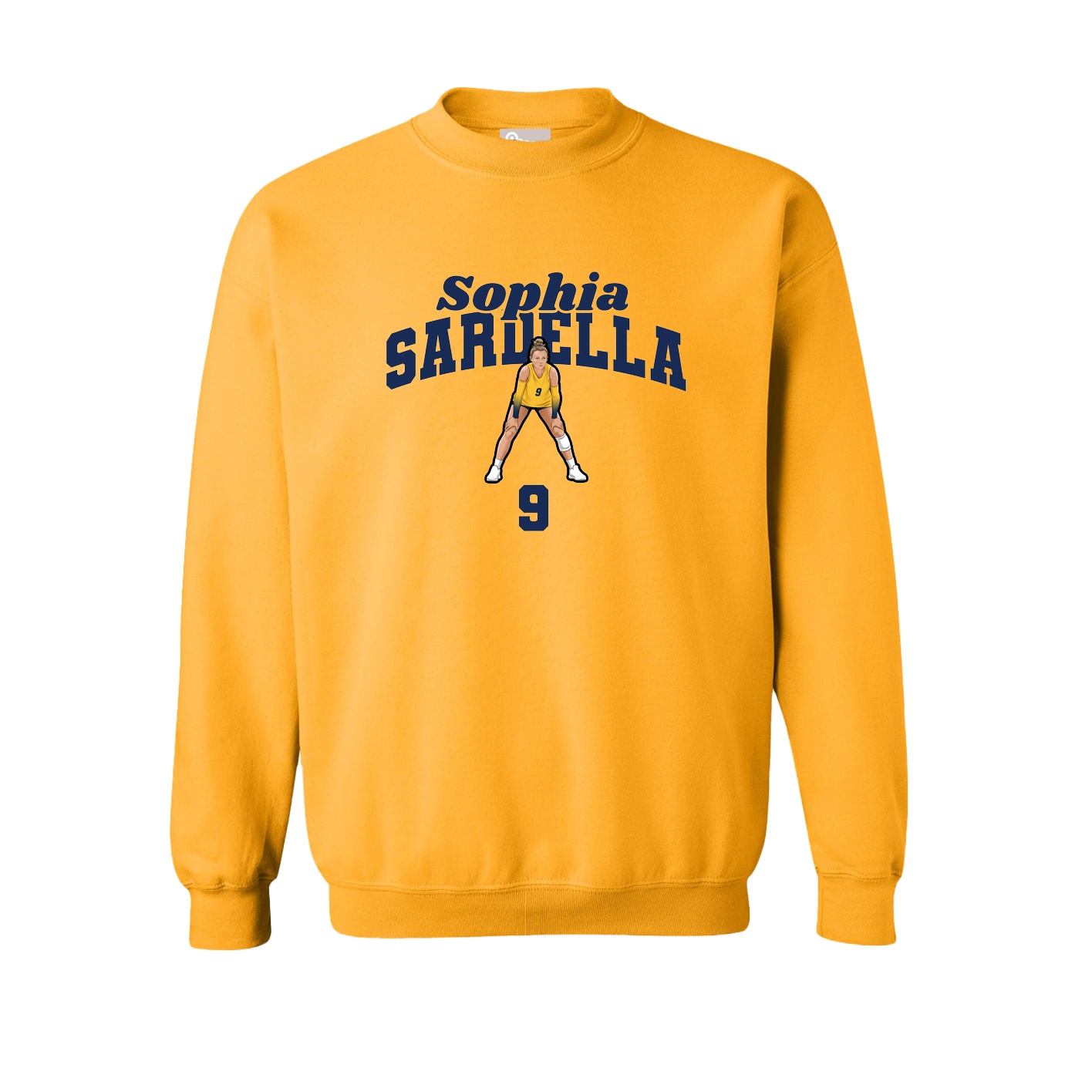Fleece Crew — Signature Arch in Gold