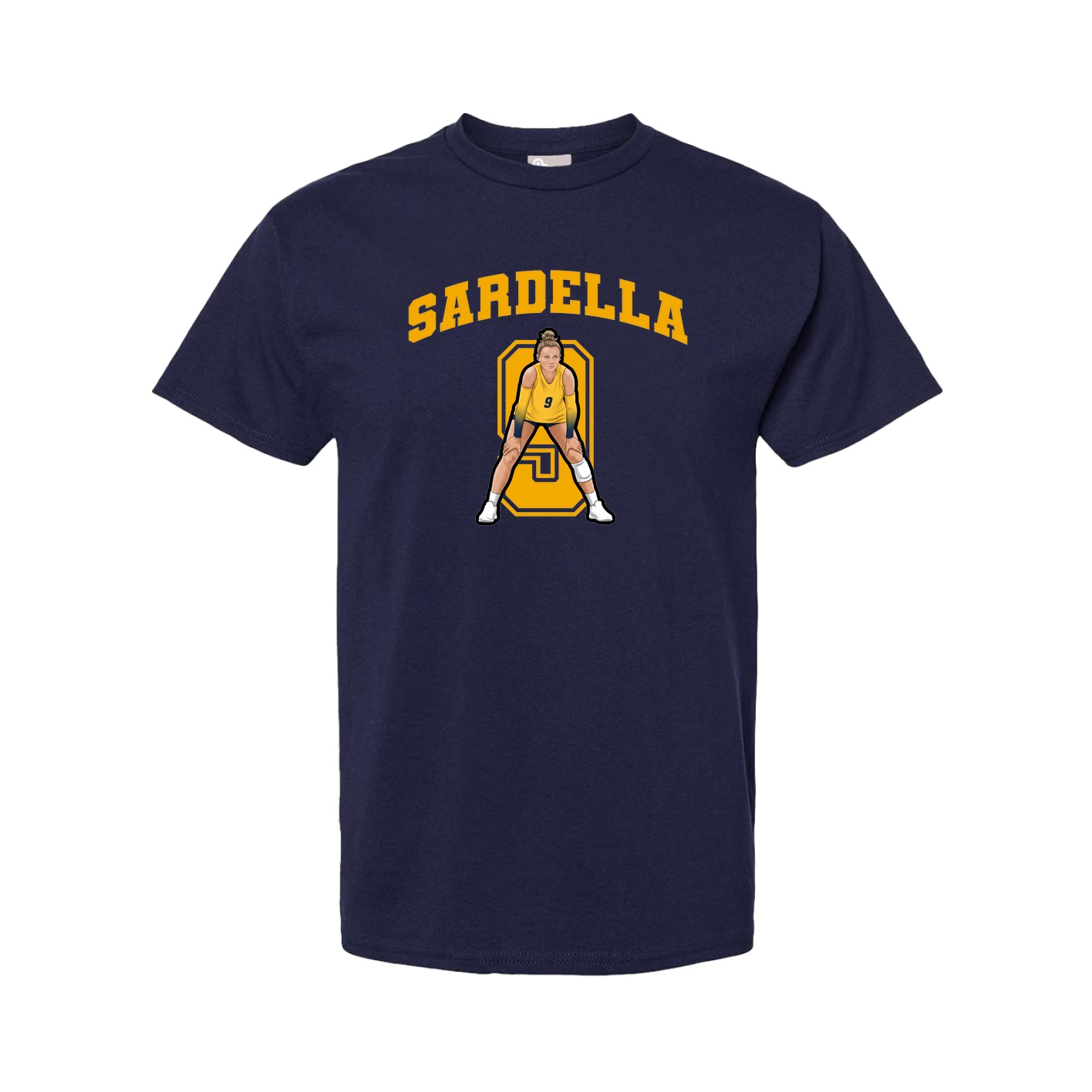 Youth Tee — Number in Navy