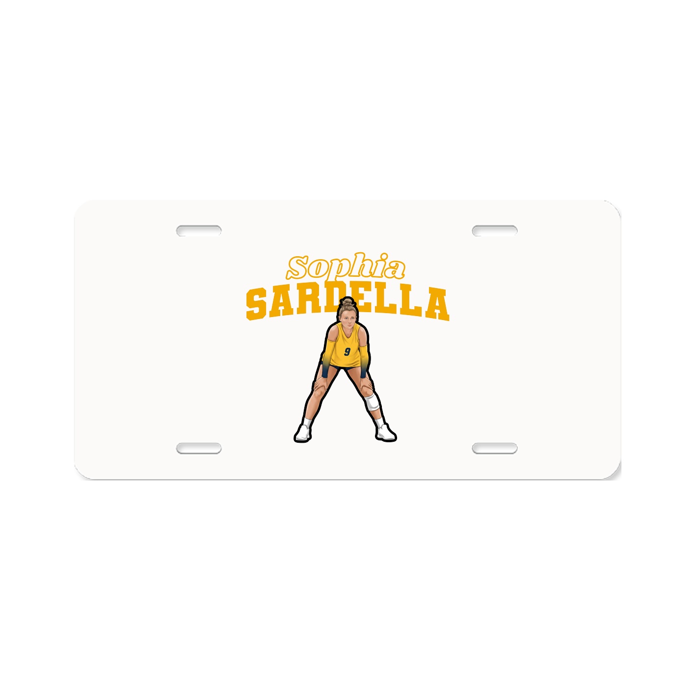 License Plate — Name Arch in Classic