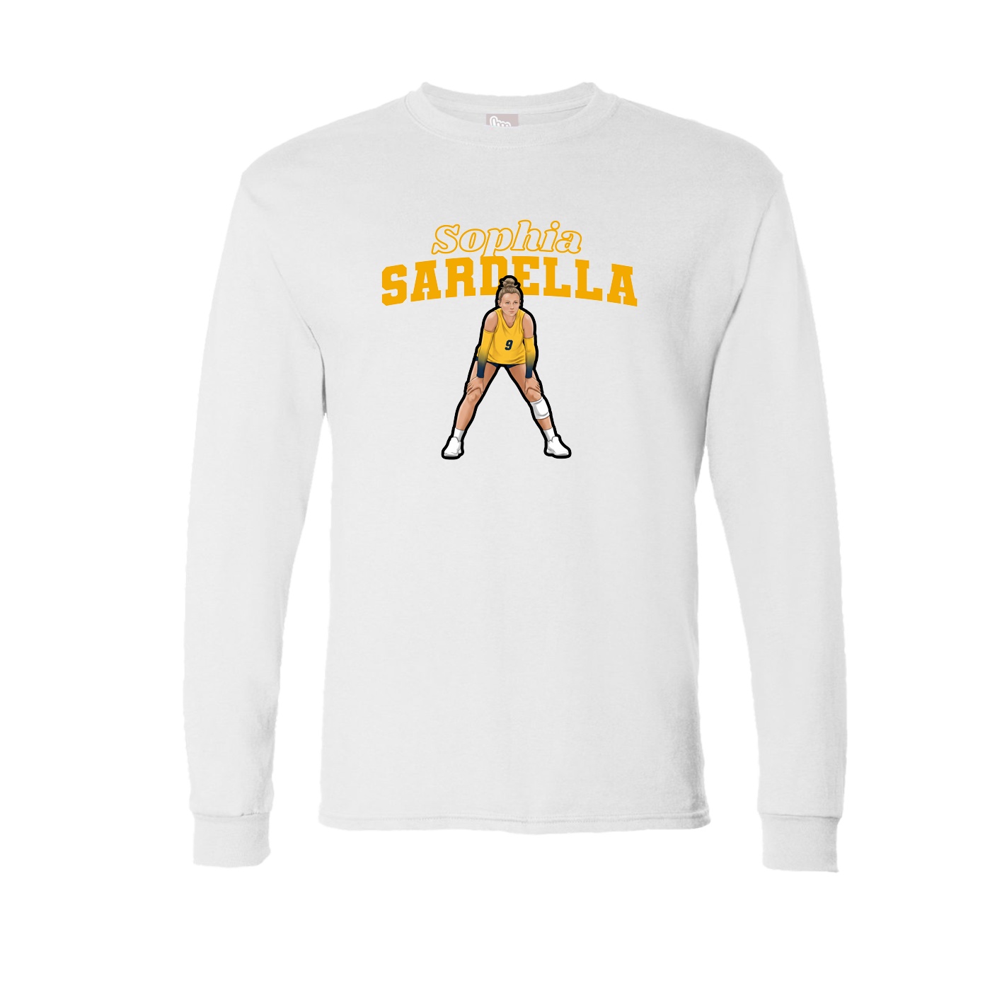 Long Sleeve Tee — Name Arch in White