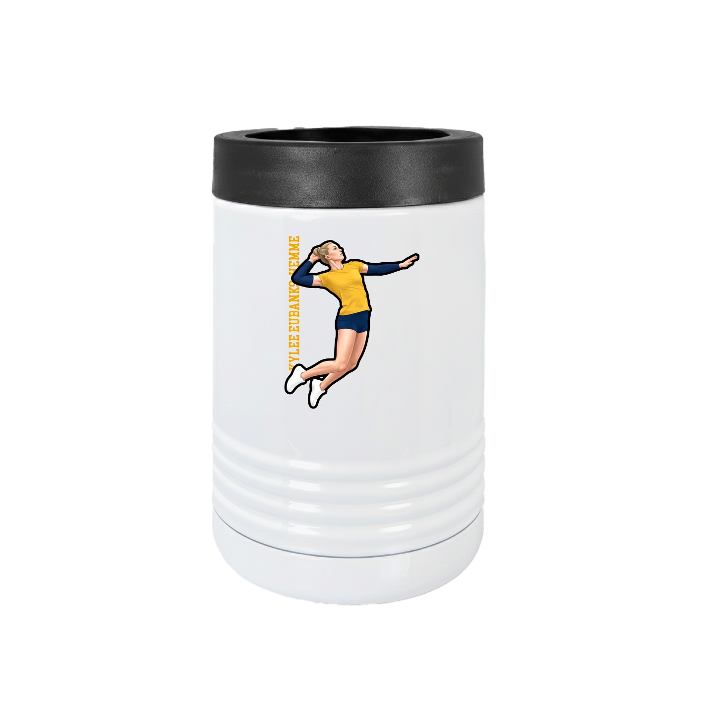 Beverage Holder — Name Vertical in White