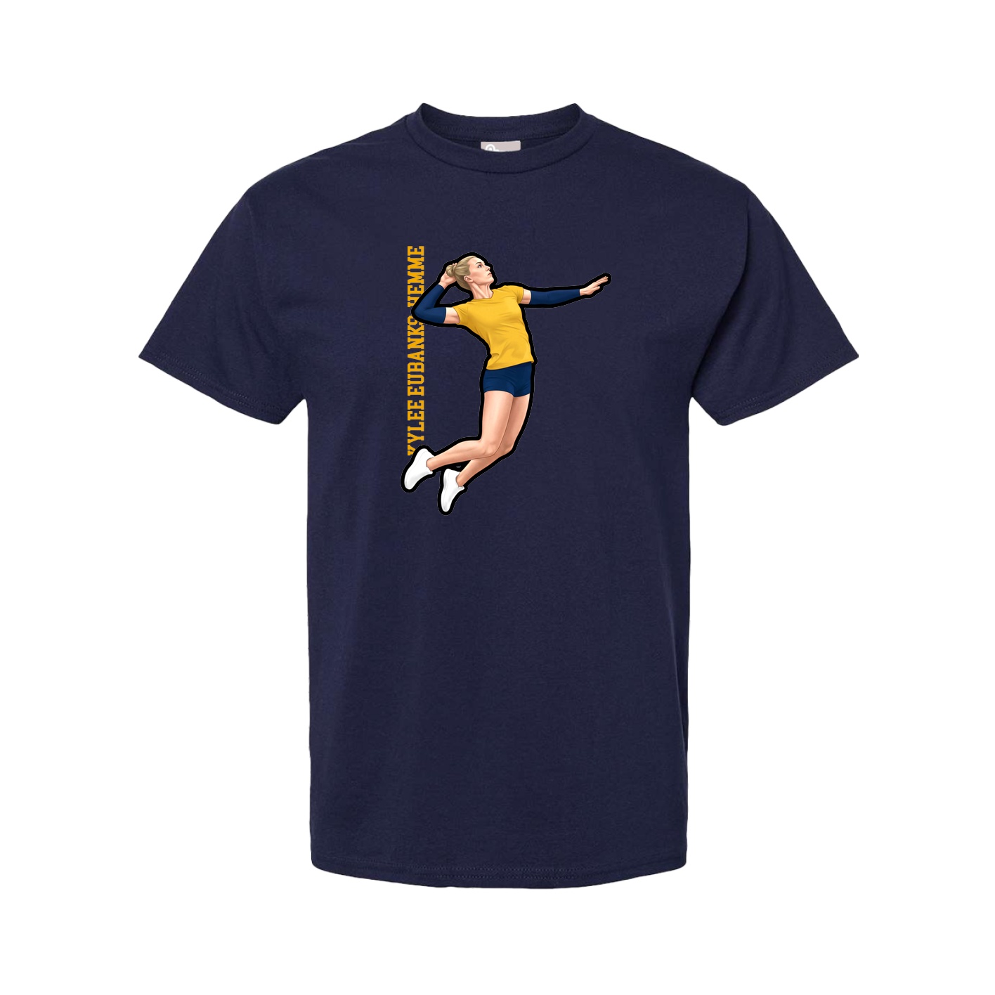 Youth Tee — Name Vertical in Navy