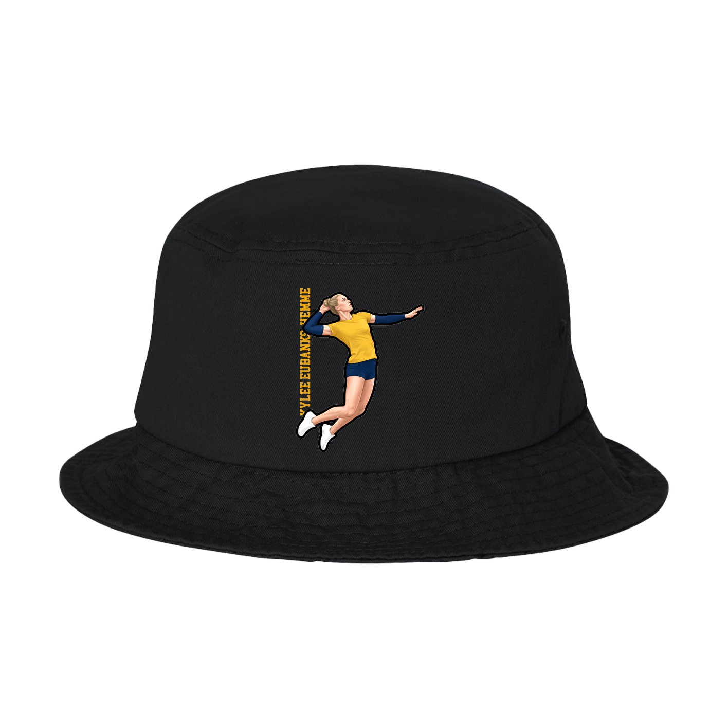 Bucket Cap — Name Vertical in Black