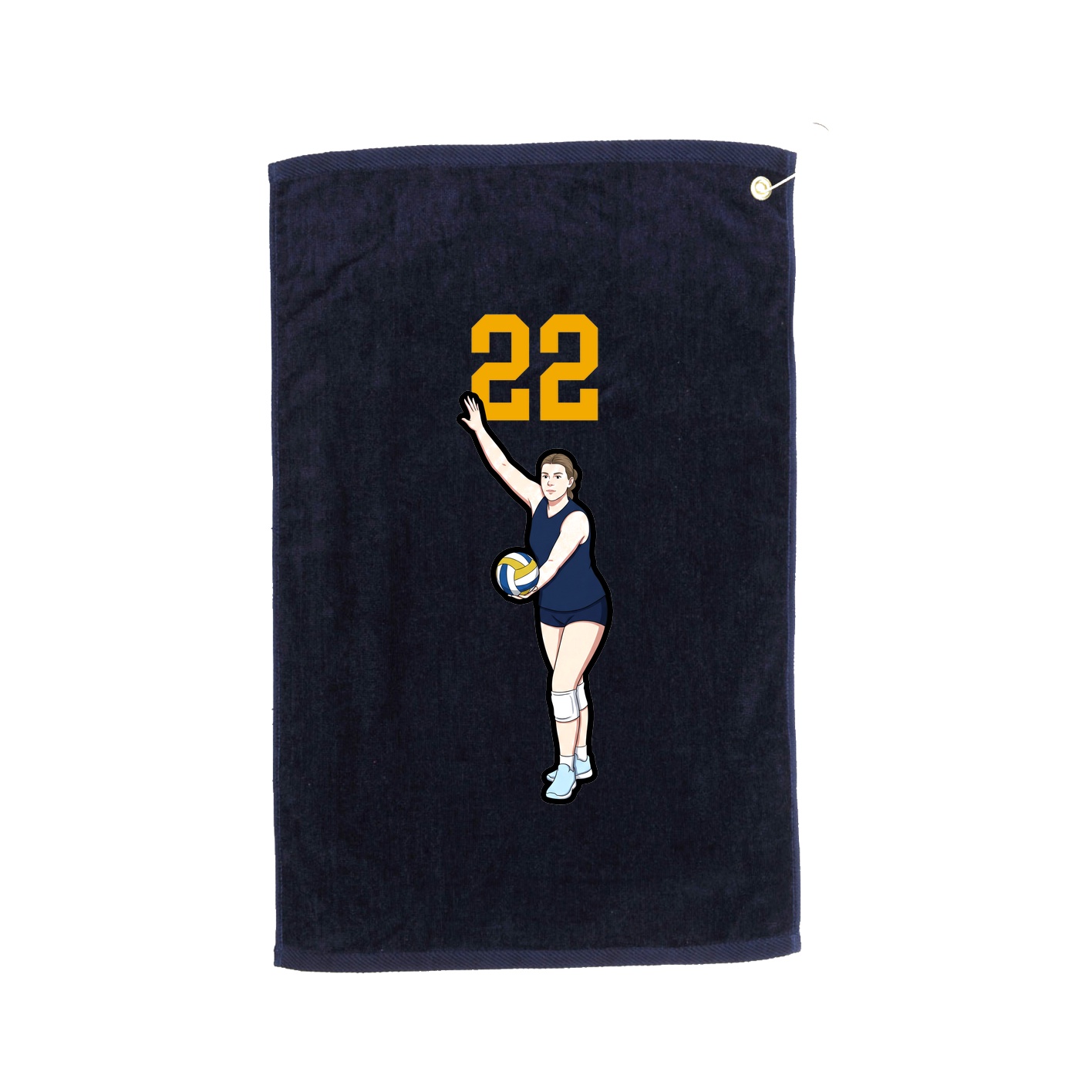 Golf Towel — Number Top in Navy